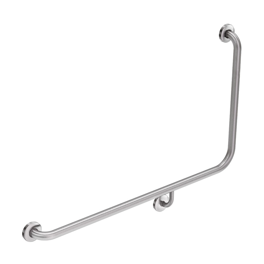 Fienza 90° Accessible Care Left-Hand Grab Rail, Stainless Steel