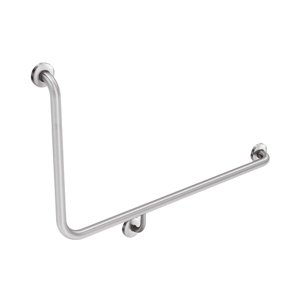 Fienza 90° Accessible Care Right-Hand Grab Rail, Stainless Steel