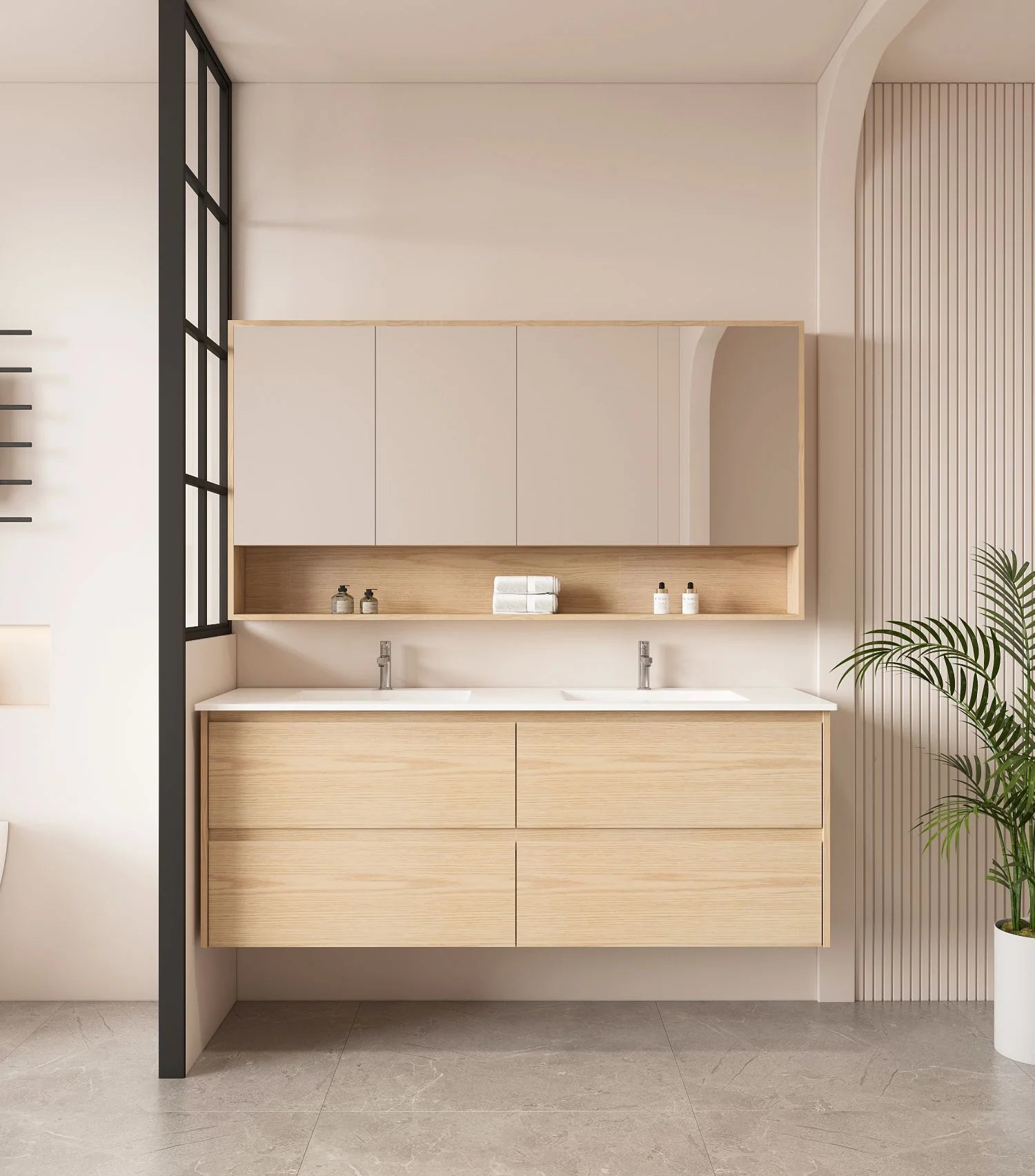 Hera 1500mm Wall-Hung Vanity Tasmanian Oak
