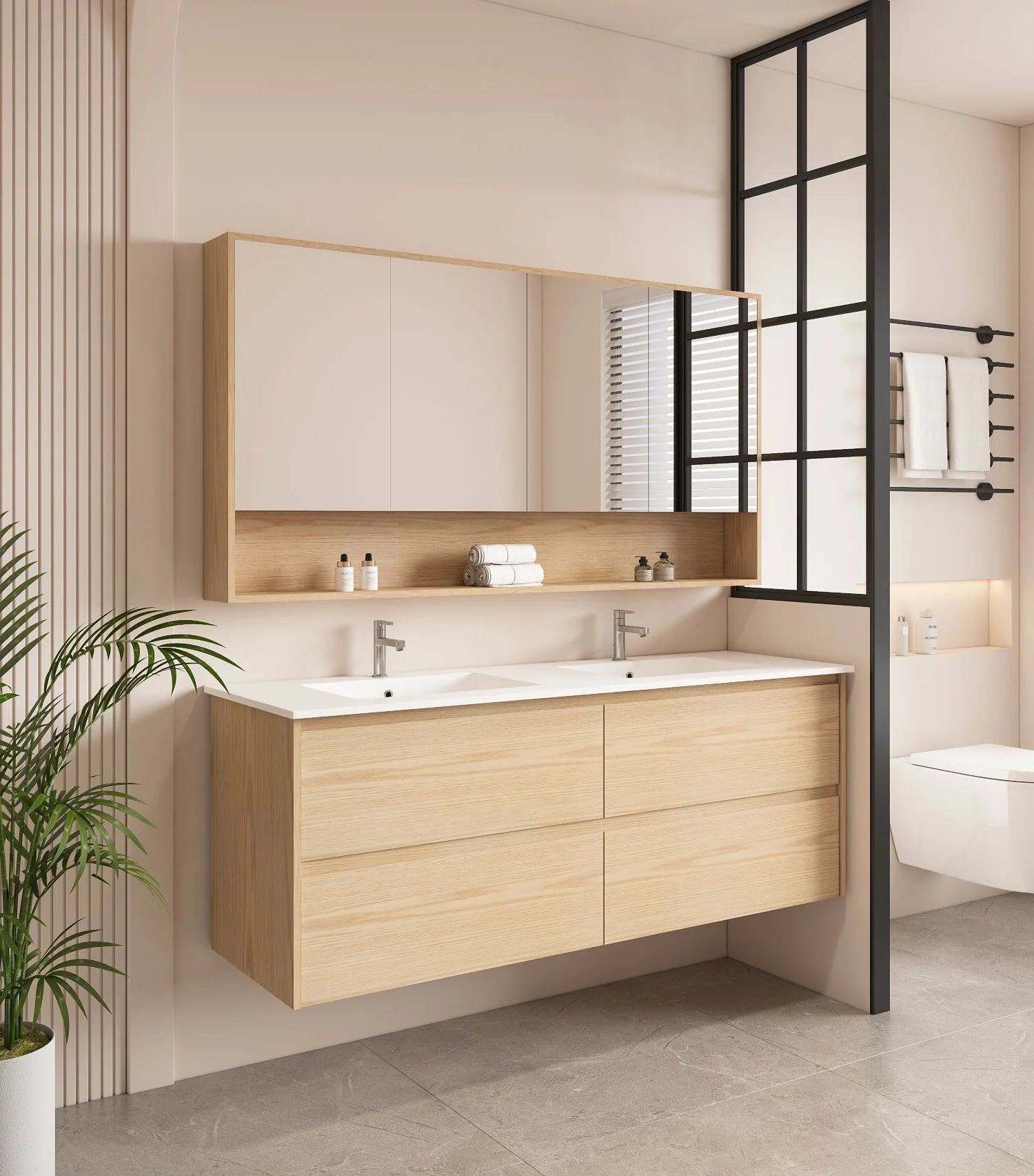 Hera 1500mm Wall-Hung Vanity Tasmanian Oak