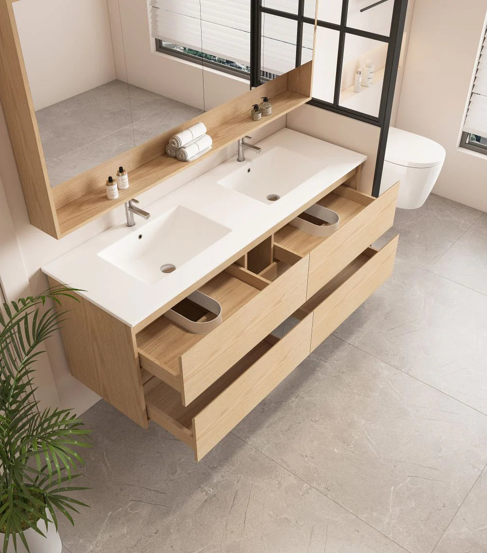 Hera 1500mm Wall-Hung Vanity Tasmanian Oak