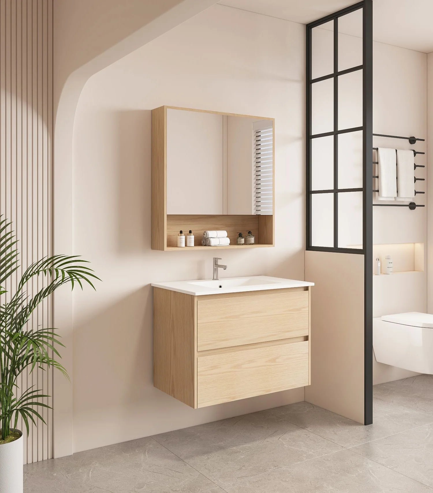 Hera 750mm Wall-Hung Vanity Tasmanian Oak