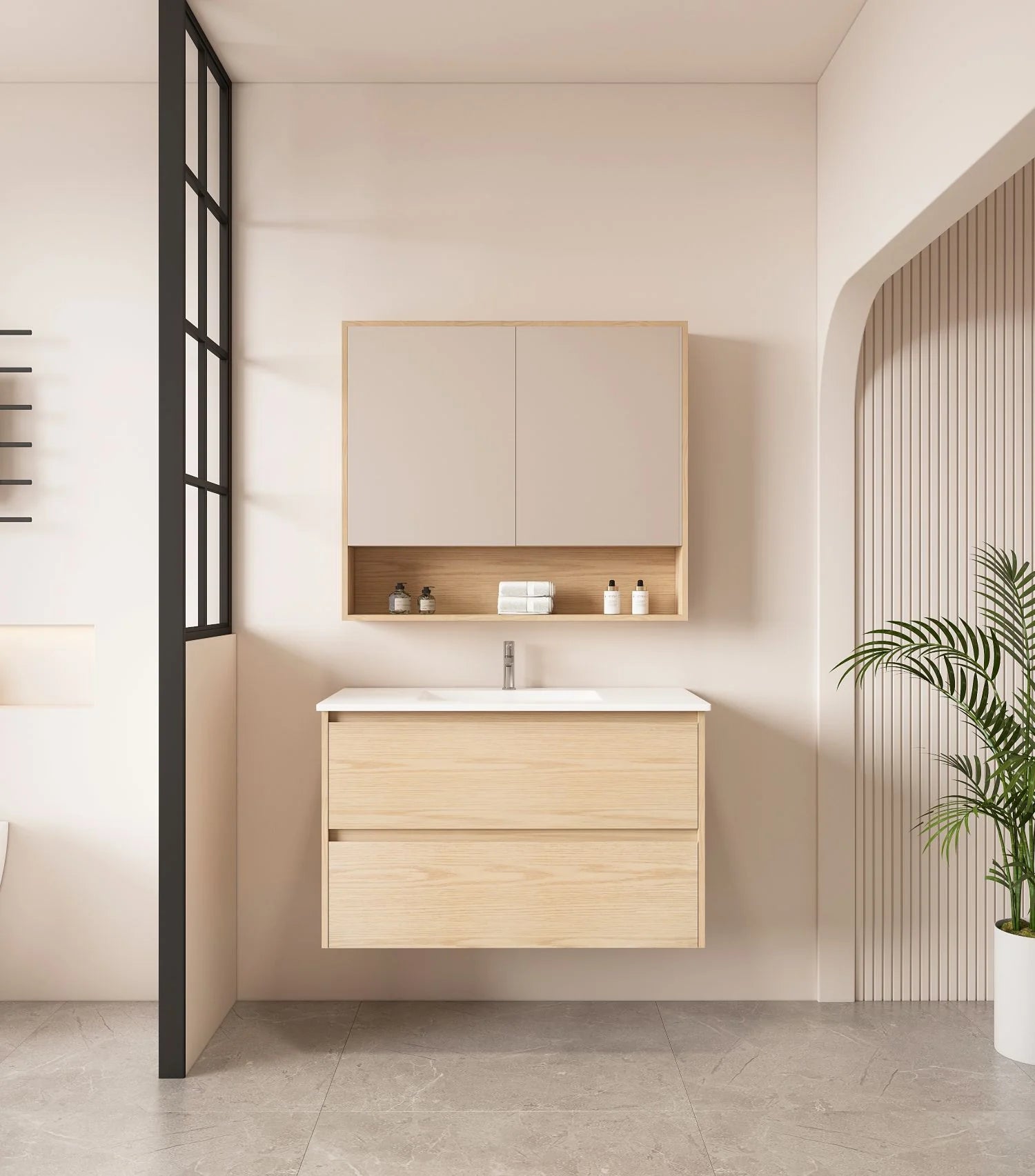 Hera 900mm Wall Hung Vanity Tasmanian Oak