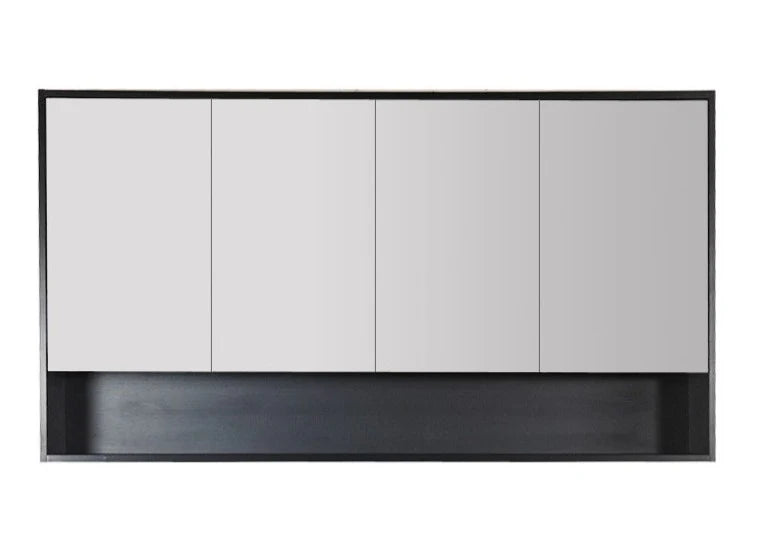 Hera 1500mm Shaving Cabinet Black Oak