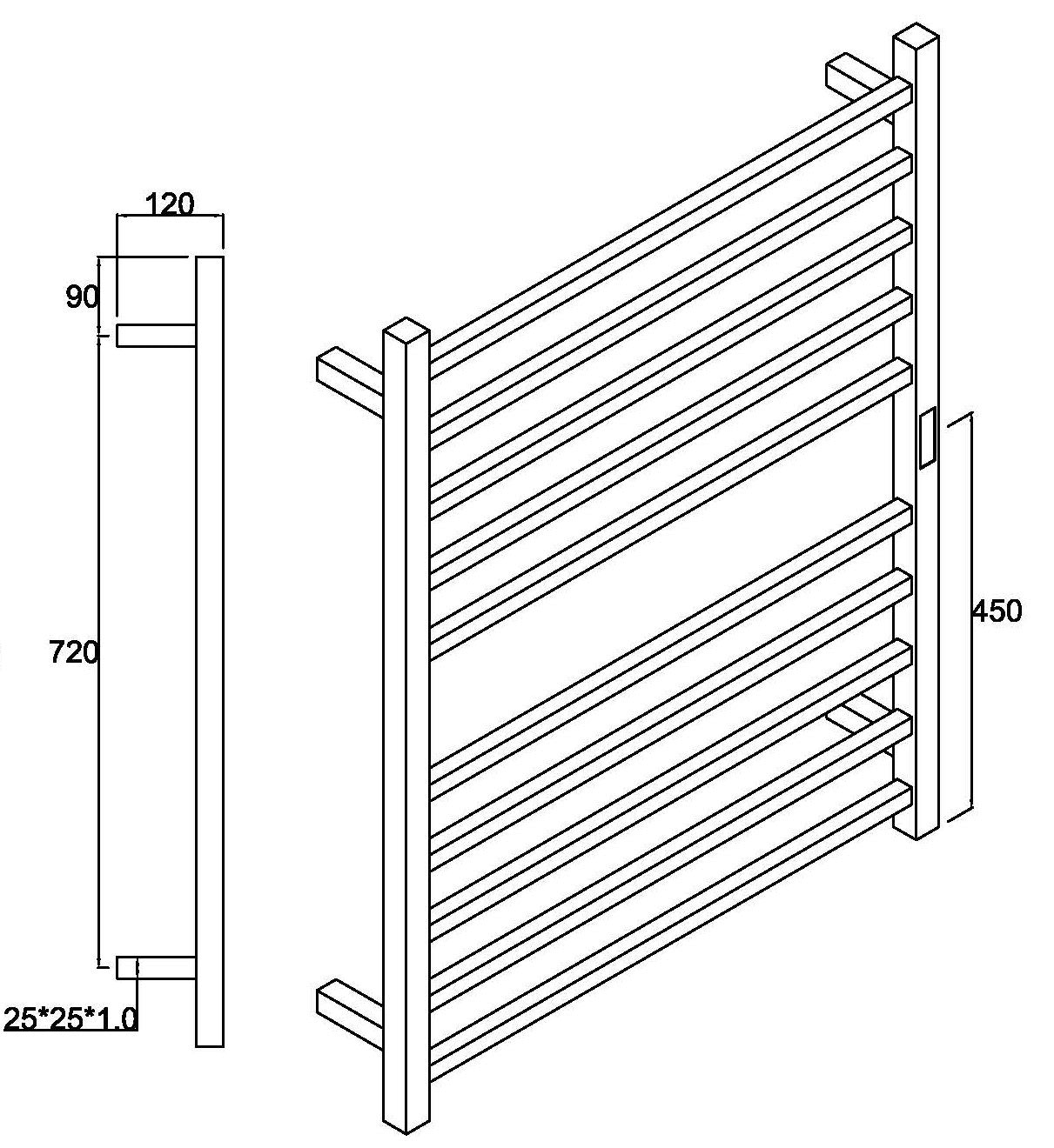 Hotwire Flat Sq10 Side on