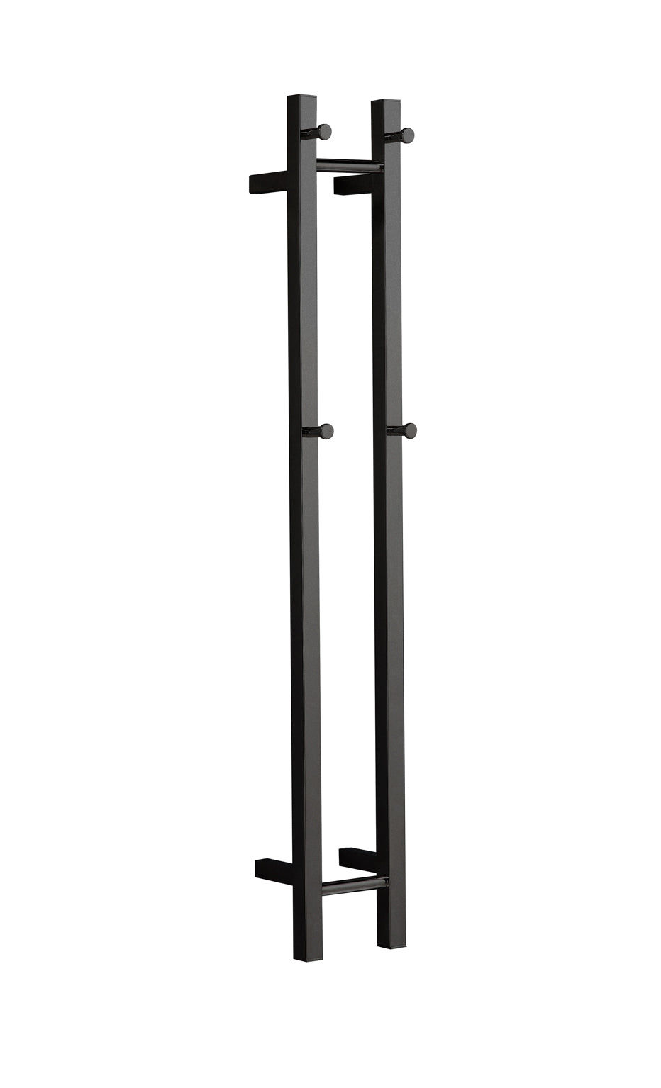 Hotwire Vertical Heated Towel Rail 2 Bars Black