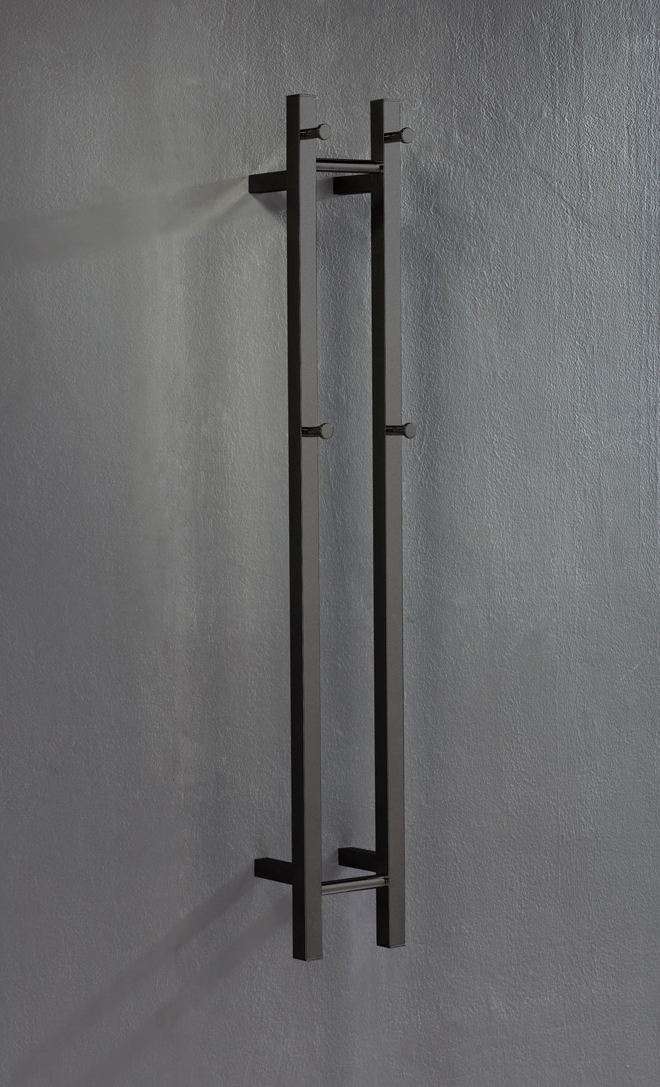 Hotwire Vertical Heated Towel Rail 2 Bars Black
