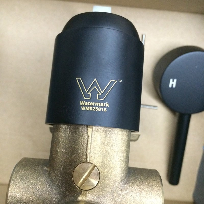 Euro Round Nero Matt Black Shower/Bath Mixer Diverter