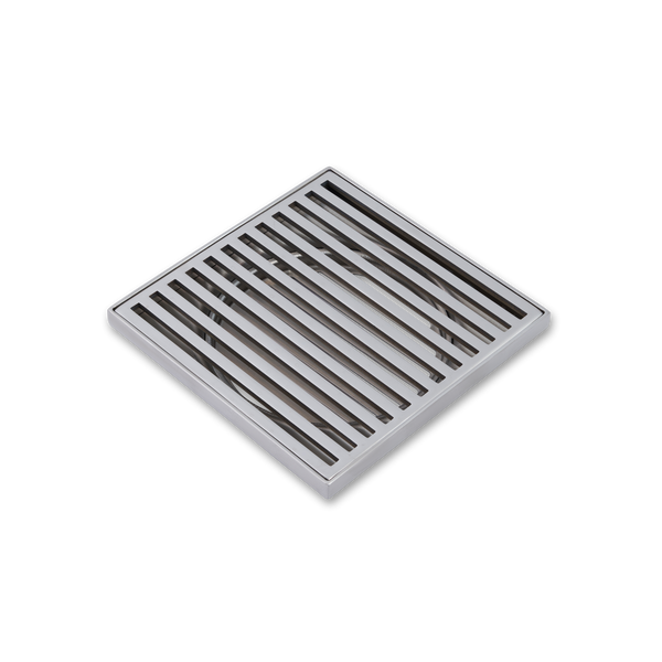 Ovia Mila Brushed Nickel Stainless Square Slim Grill Linear Floor Waste
