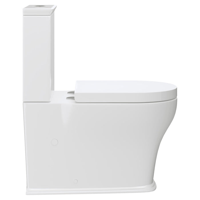 Lillian Tornado Flush Back-to-Wall Toilet Suite Gloss White S Trap