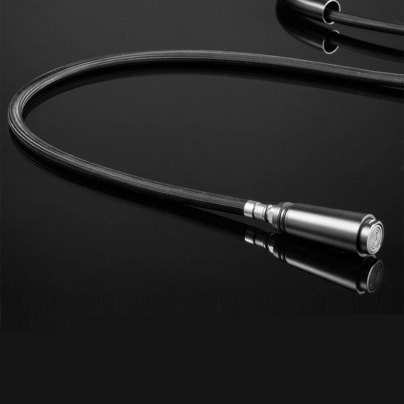 Aquaperla Euro Round Brushed Nickel 360° Swivel Pull Out Kitchen Sink Mixer Tap Solid Brass