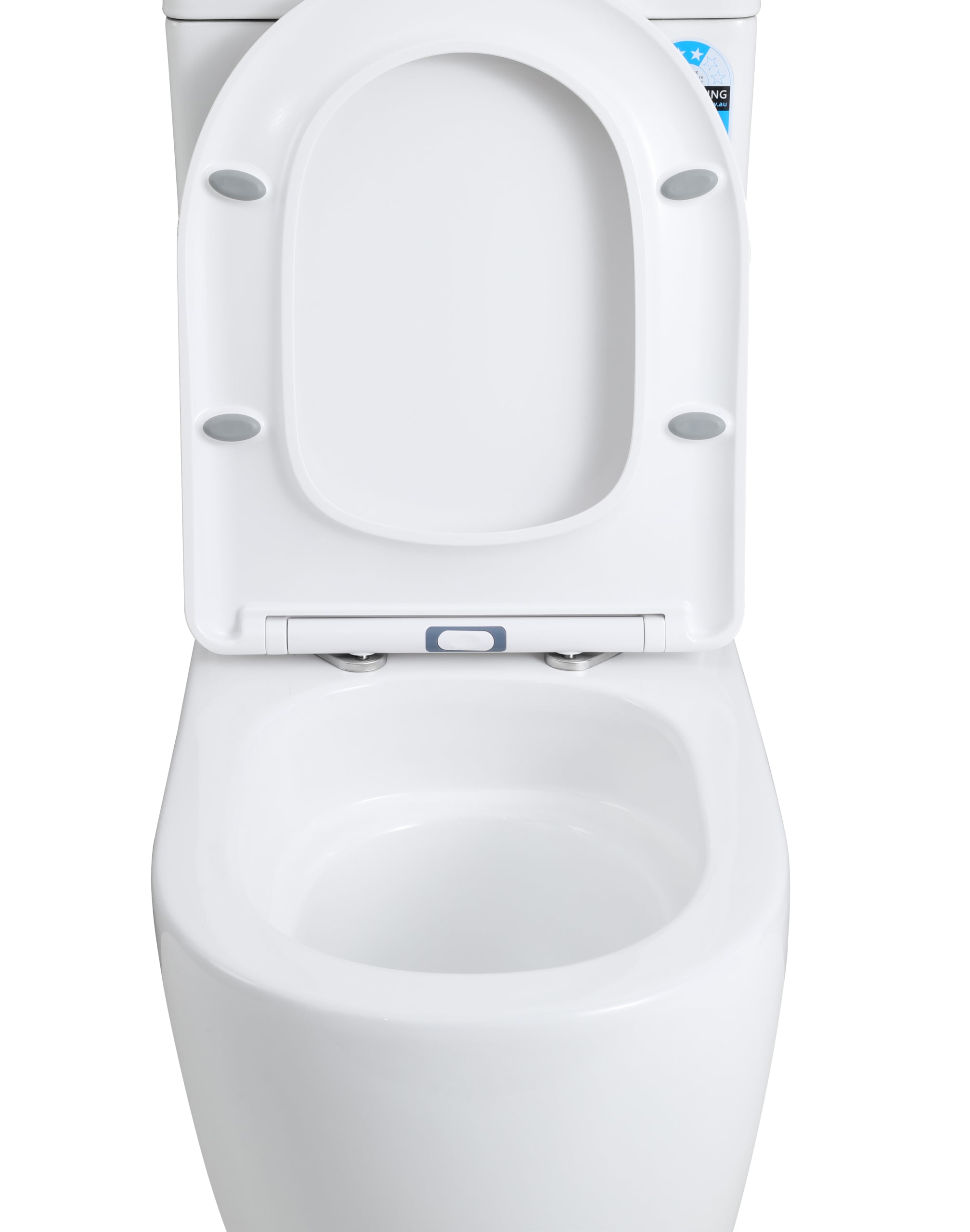 Zeus Toilet Suite Rimless Tornado Quiet Flush Gloss White