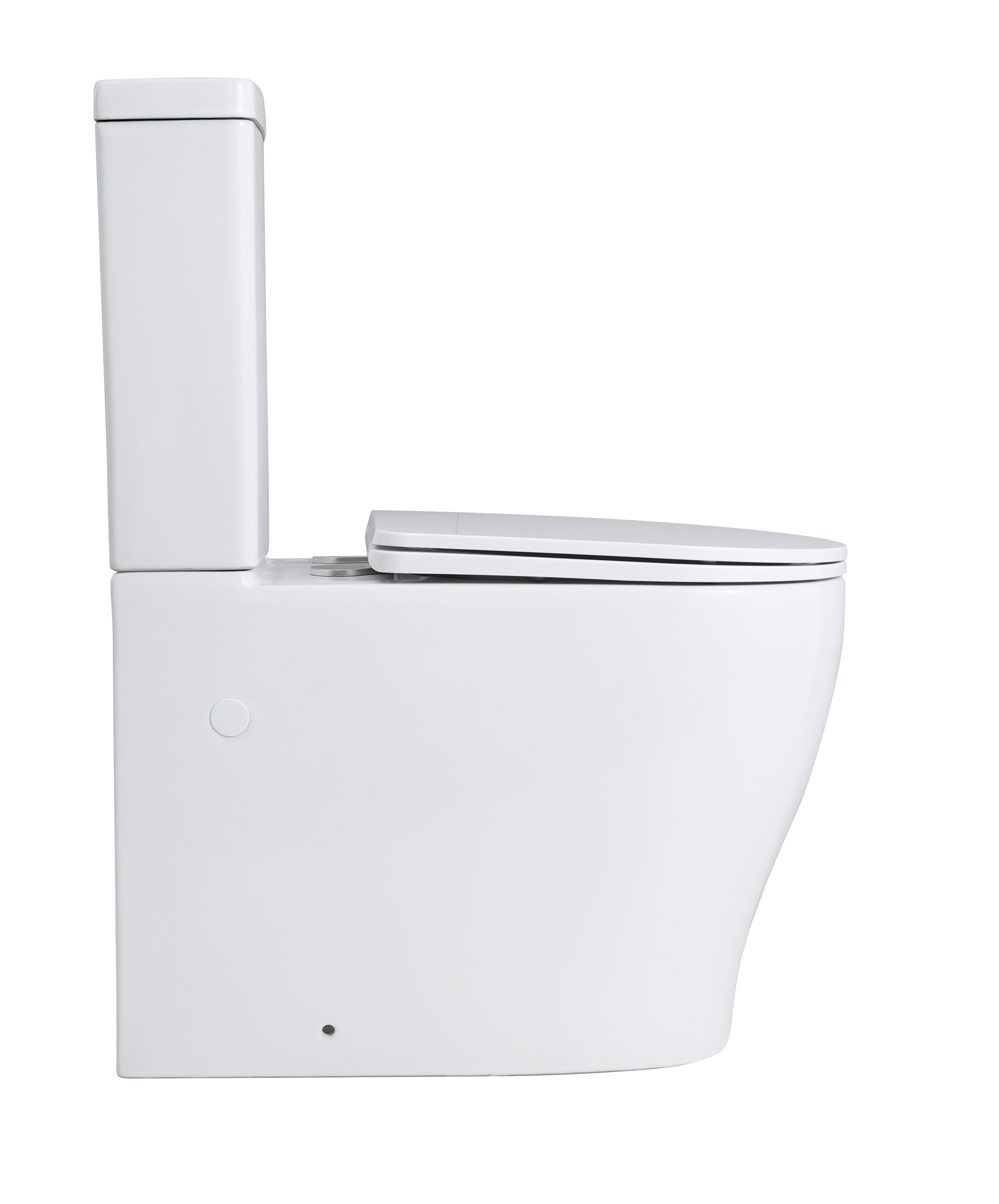 Zeus Toilet Suite Rimless Tornado Quiet Flush Gloss White
