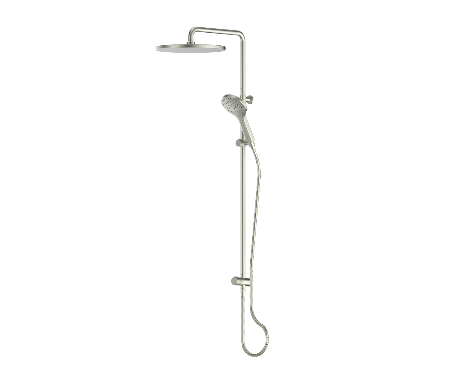 Greens Lavish BubbleJET Twin Rail Shower Brushed Nickel