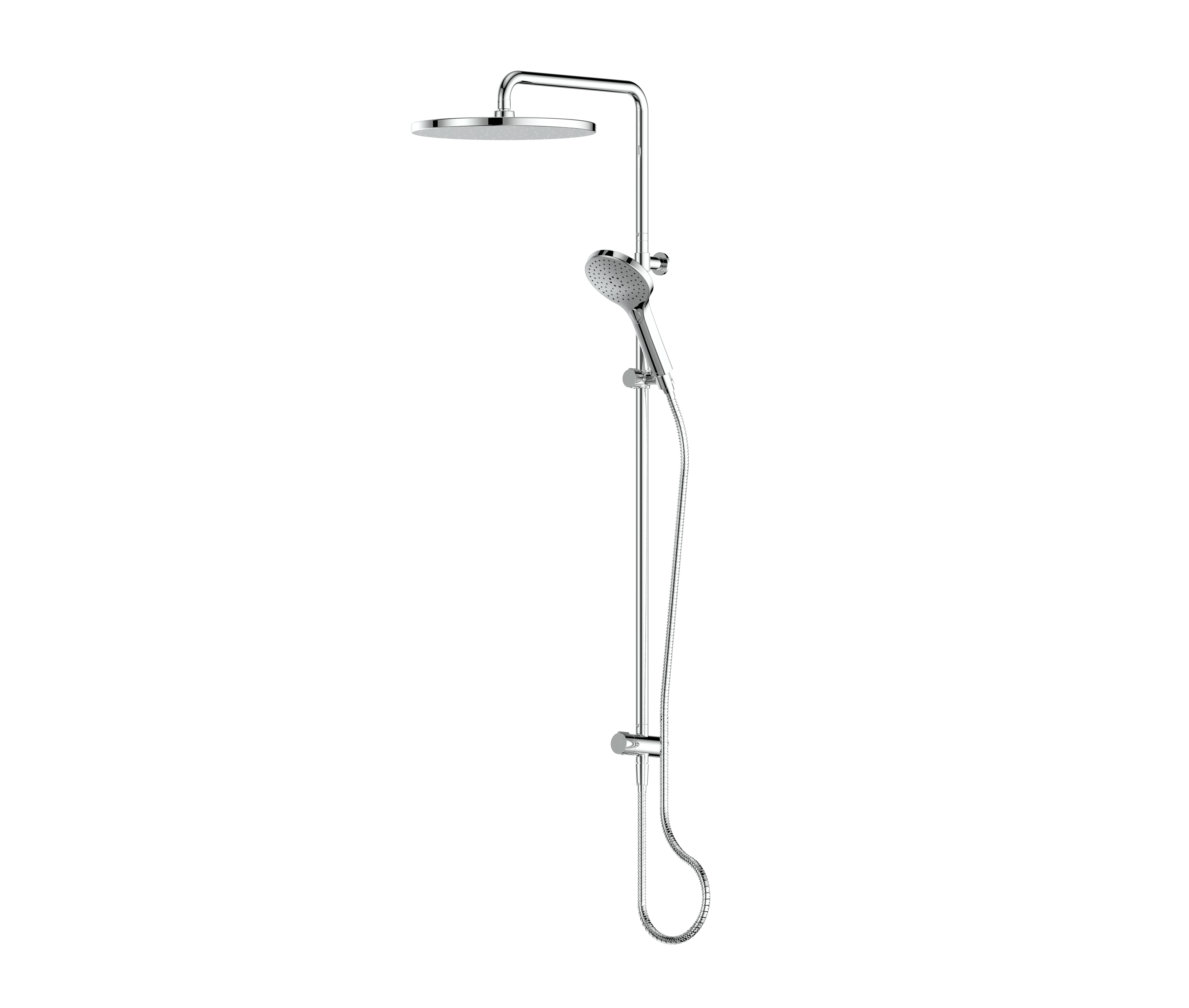 Greens Lavish BubbleJET Twin Rail Shower Chrome