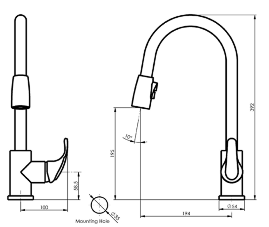 Greens Regency Pull-Down Sink Mixer