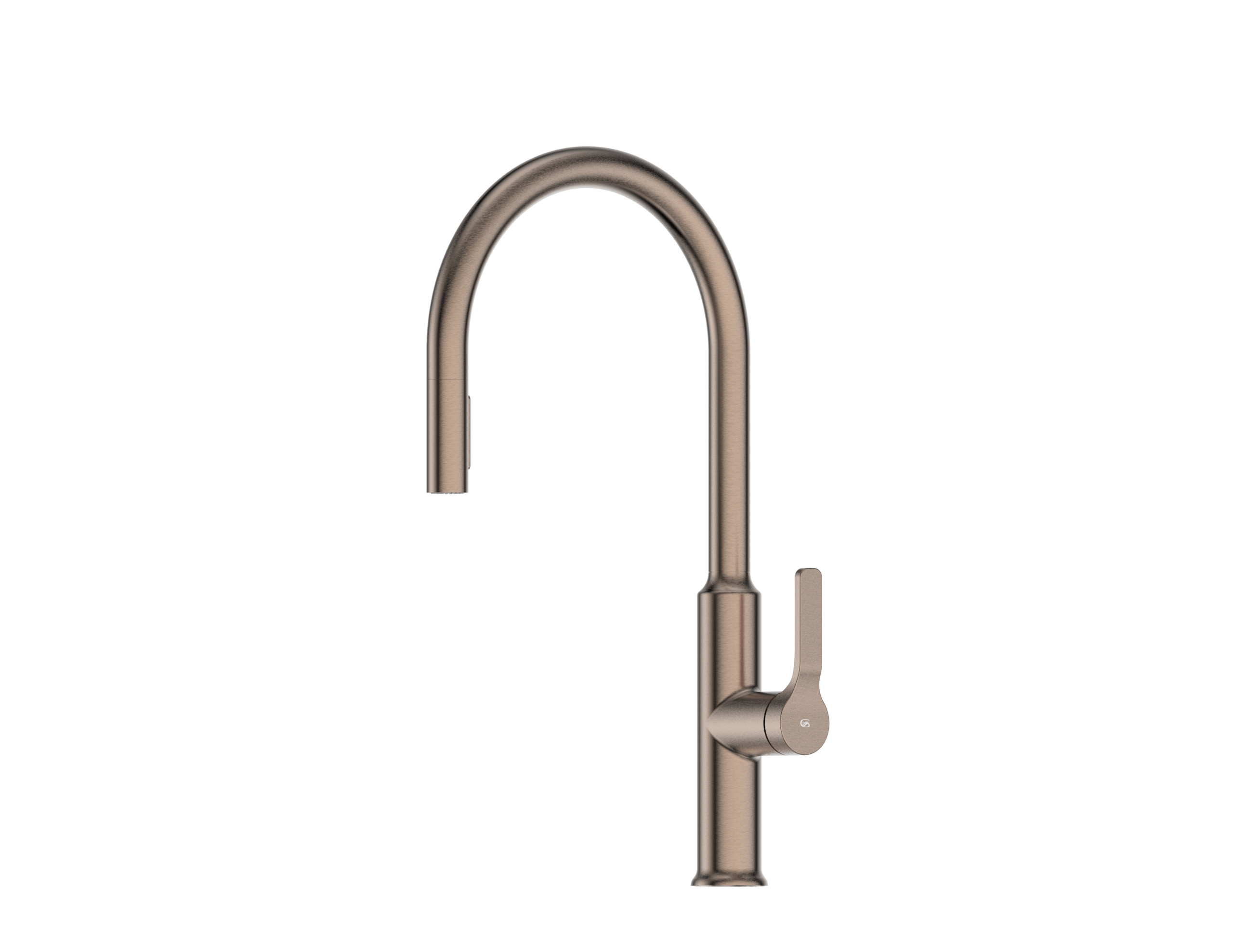 Greens Craft Pulldown Kitchen Mixer with Kitchen Spout Brushed Bronze