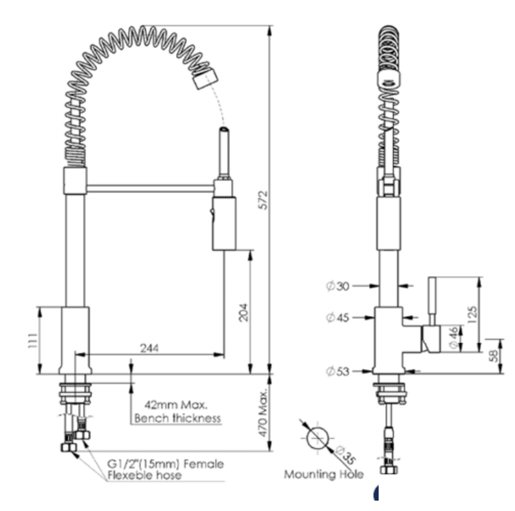 Greens Alfresco Spring Sink Mixer