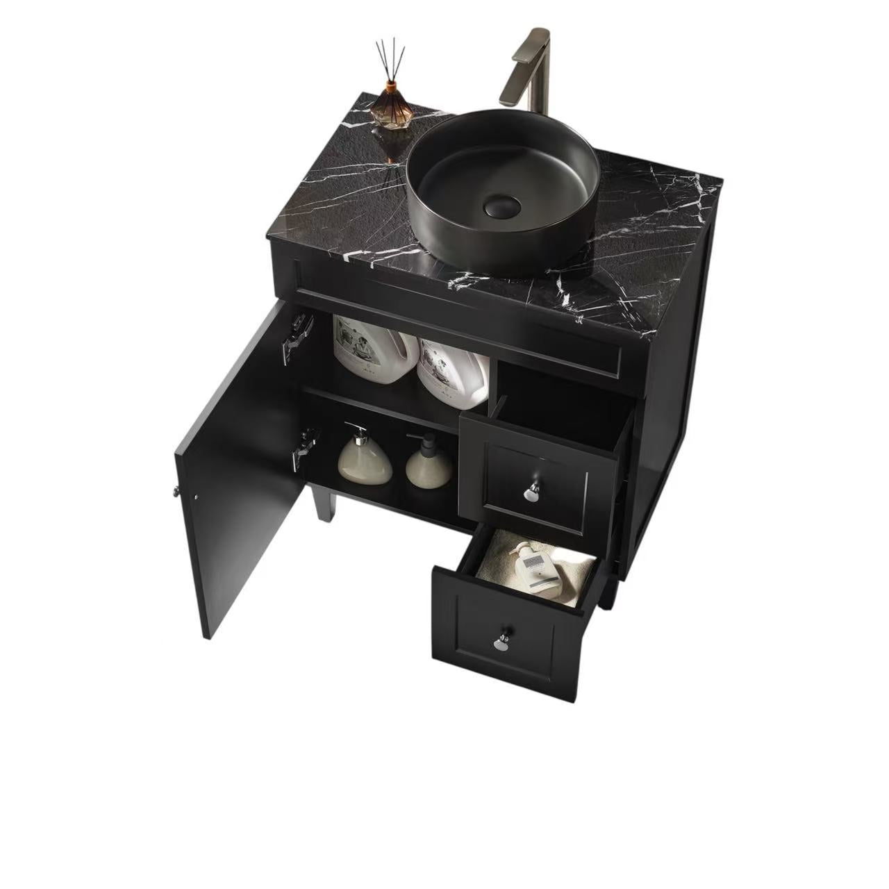 Lukka Harold Federation Free Standing Cabinet Matte Black LK-FH74RL-MB