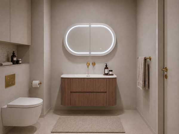 900mm Mocha Oak Lukka Ravello Wall-Hung Vanity