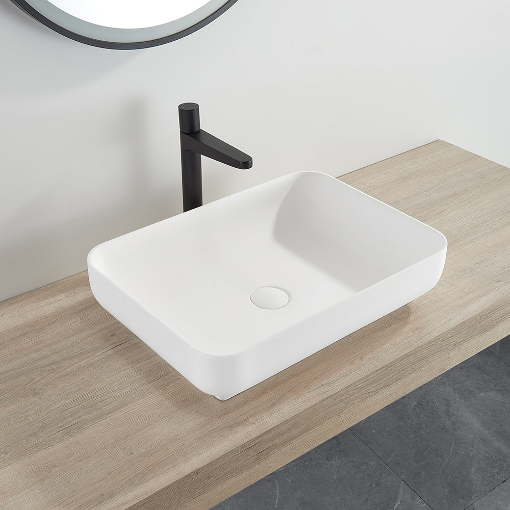 Lukka Kliff Solid Surface Above Counter Basin LK-SKA550-MW