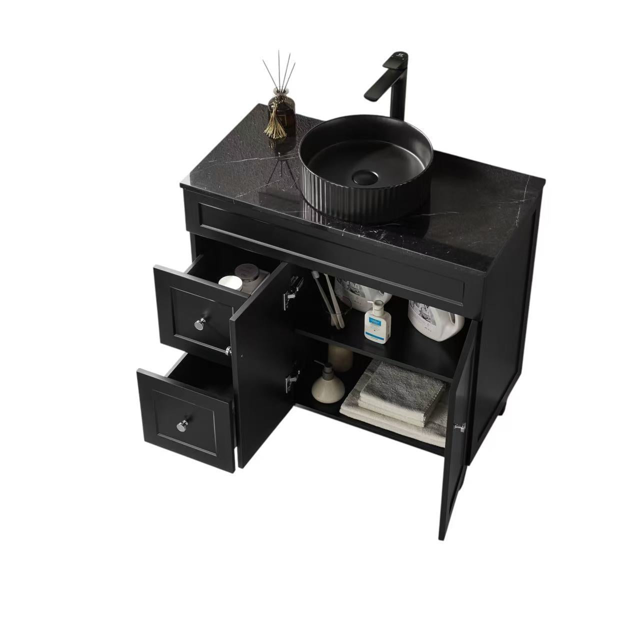 Lukka Harold Federation Free Standing Cabinet Matte Black LK-FH94LL-MB