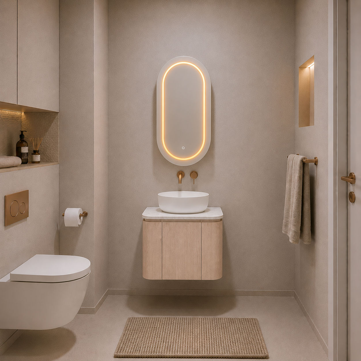 Lukka Ravello Modern Wall Hung Vanity Plywood Cabinet LK-RA600W-SO