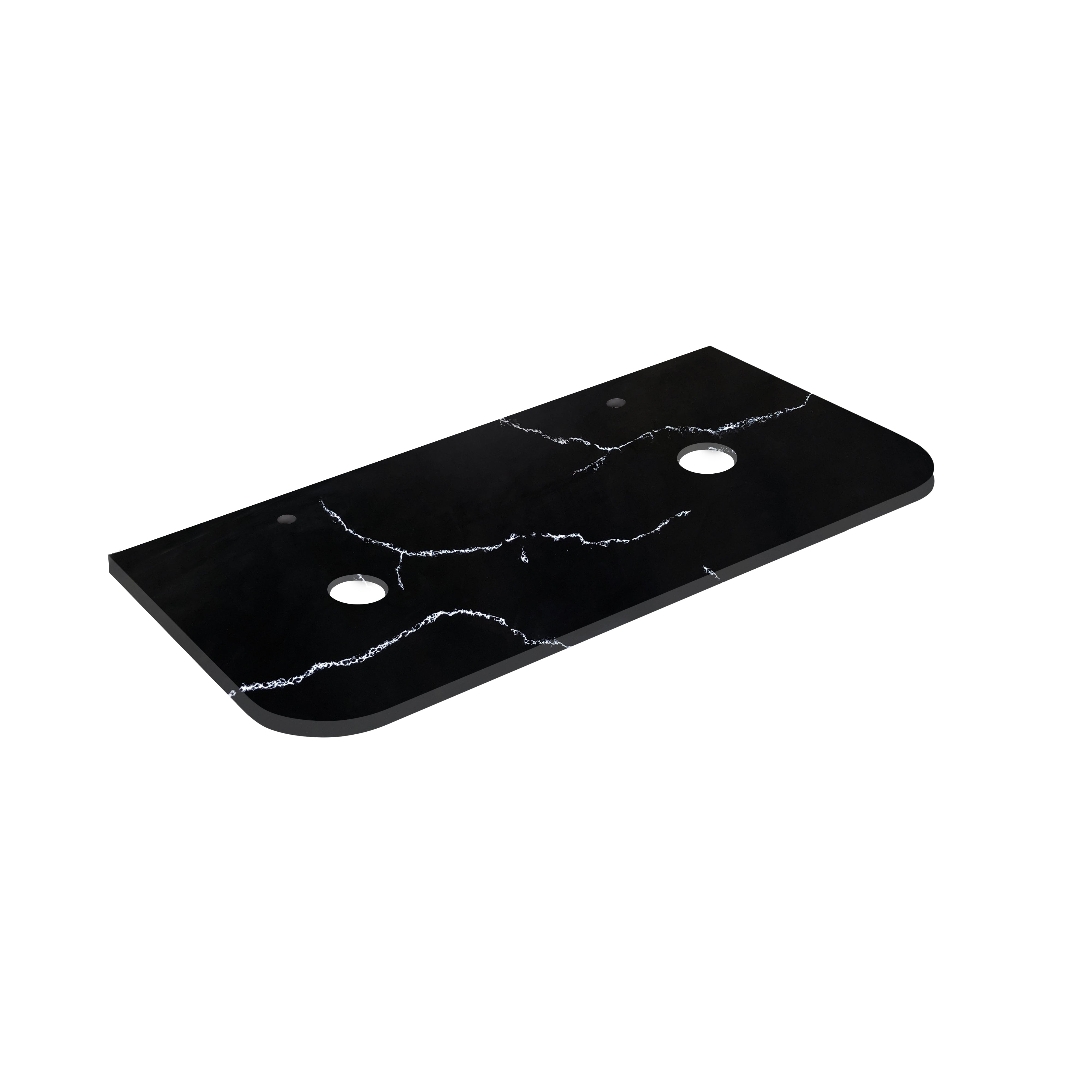 Calacatta Night Solid Surface Stone Top - Curve LK-SCN-CV - LK-SCN125CVD-UTH - Semi Drill