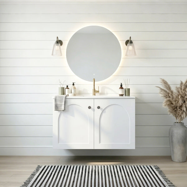 600mm Matte White Lukka Chester Wall-Hung Vanity