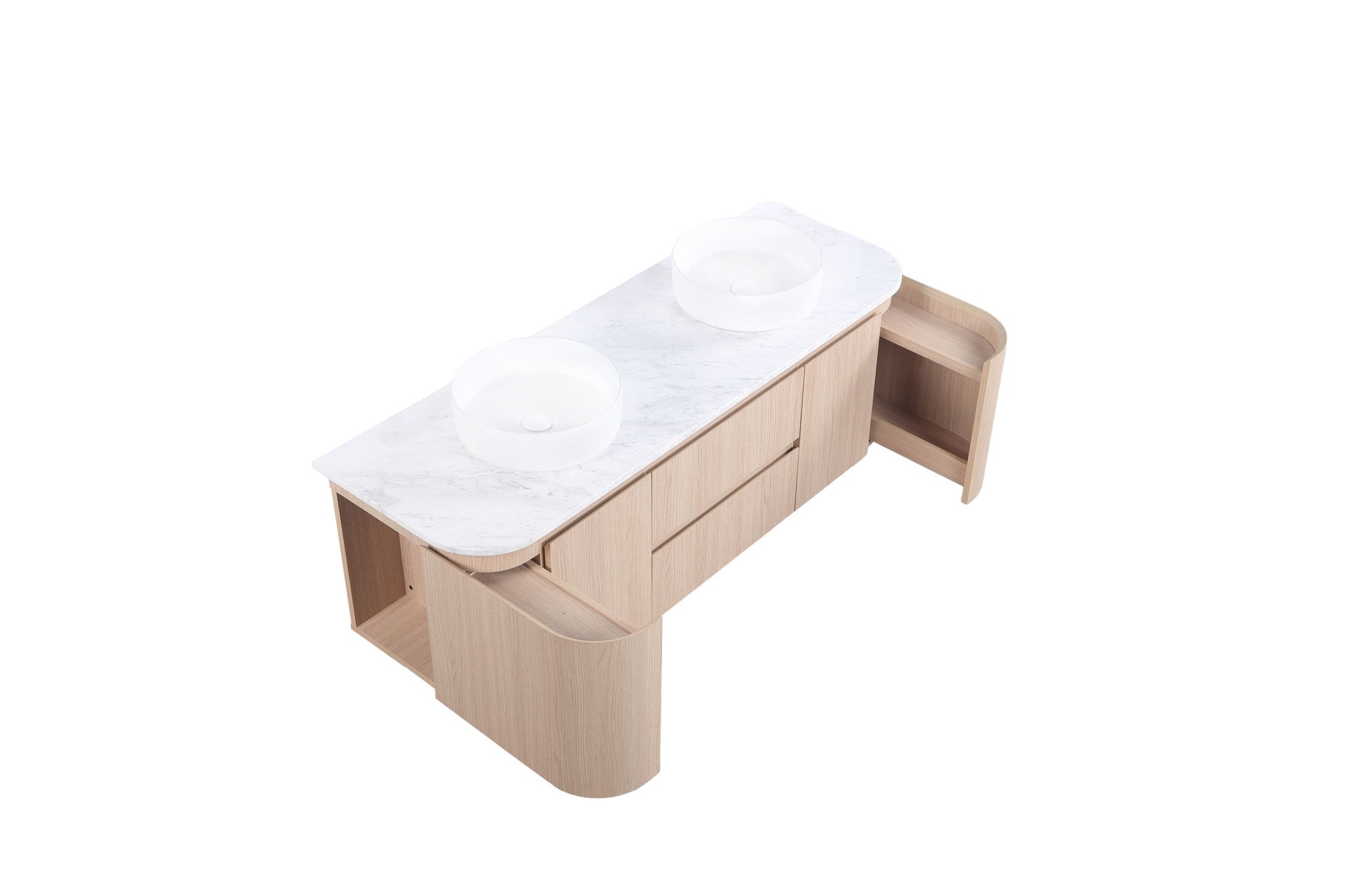 Lukka Ravello Modern Wall Hung Vanity Plywood Cabinet LK-RA1521W-SO
