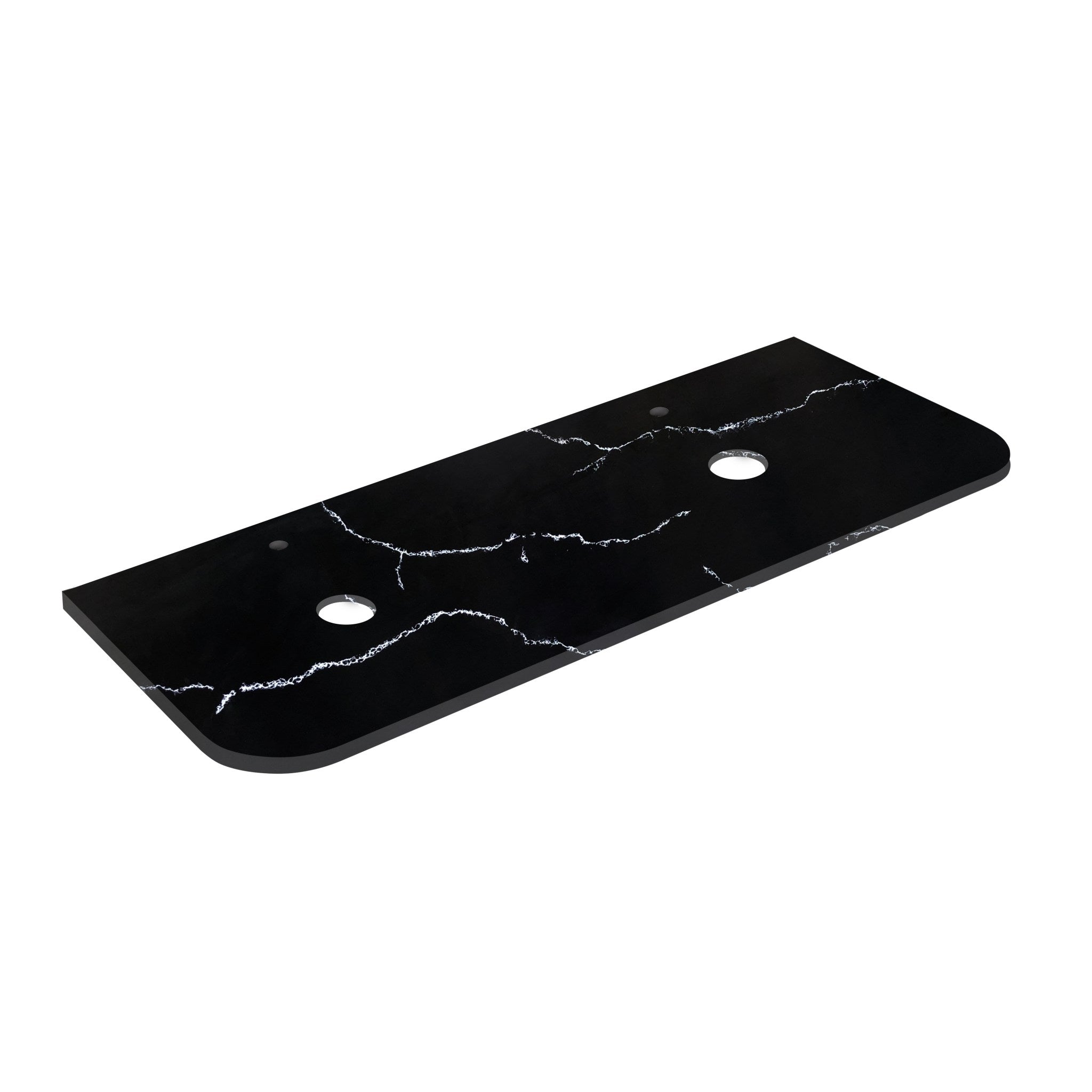 Calacatta Night Solid Surface Stone Top - Curve LK-SCN-CV - LK-SCN155CVD-UTH - Semi Drill
