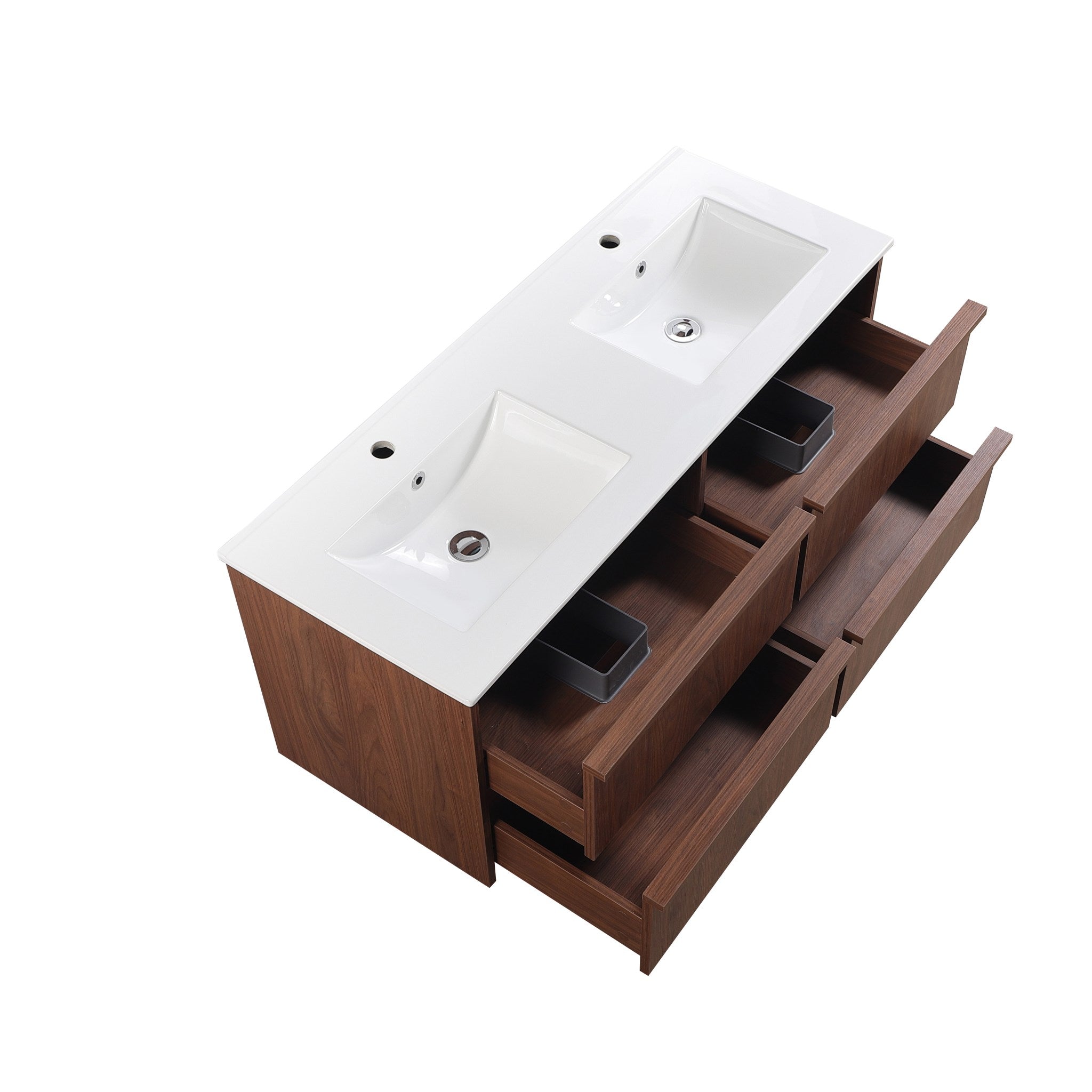 Lukka Ridgewood Modern Wall Hung Plywood Cabinet LK-MR1220W-MO Double Bowl Only
