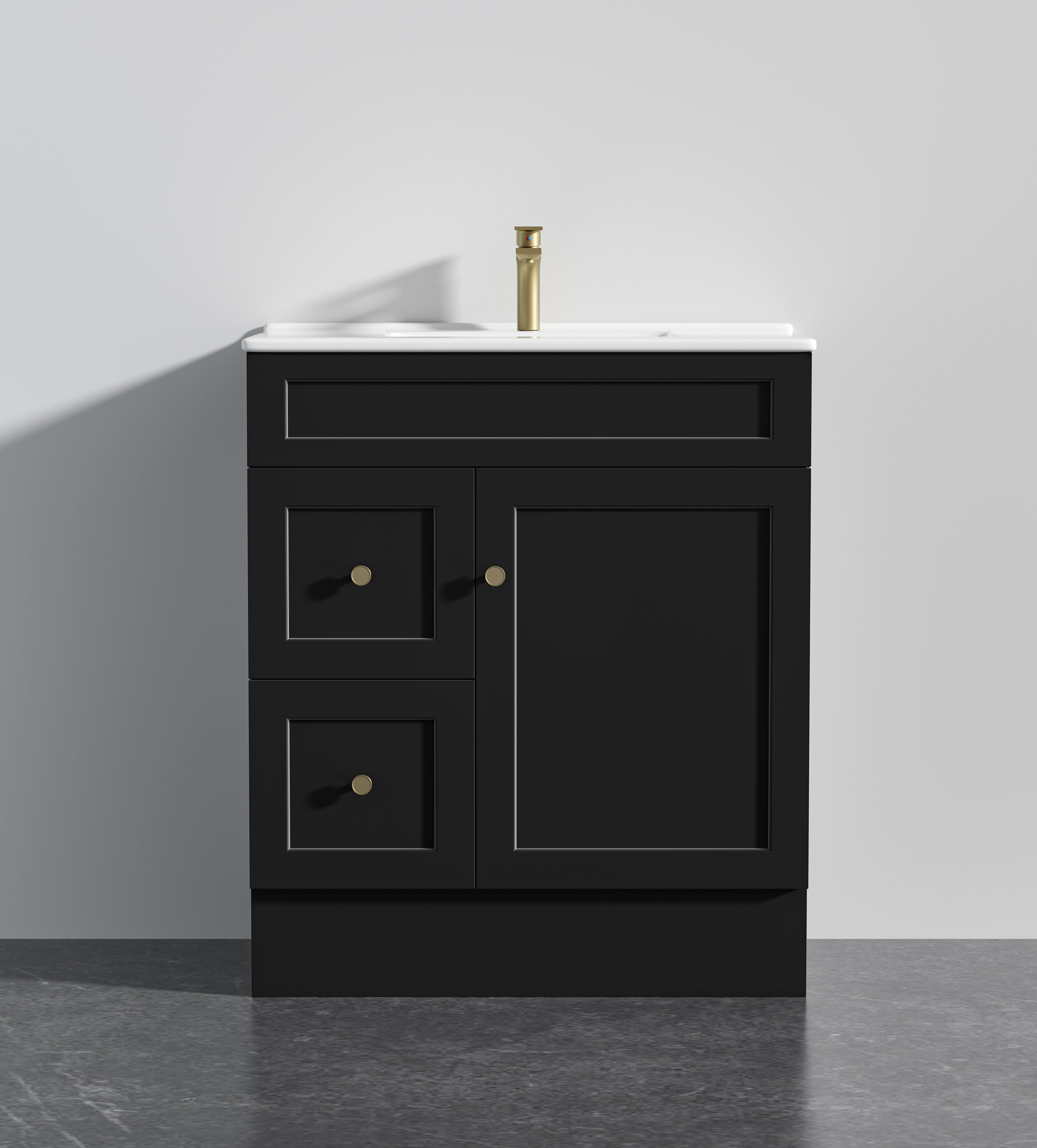 Lukka Harold Federation Free Standing Cabinet Matte Black LK-FH74LL-MB