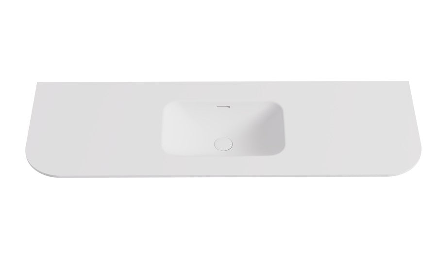 Aruro Solid Surface Stone Basin - LK-SAR155MW-UTH - Matte White