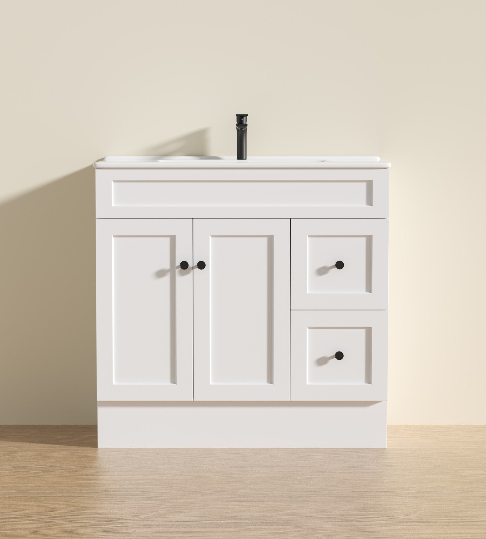 Lukka Harold Federation Free Standing Cabinet Matte White LK-FH94RL-MW