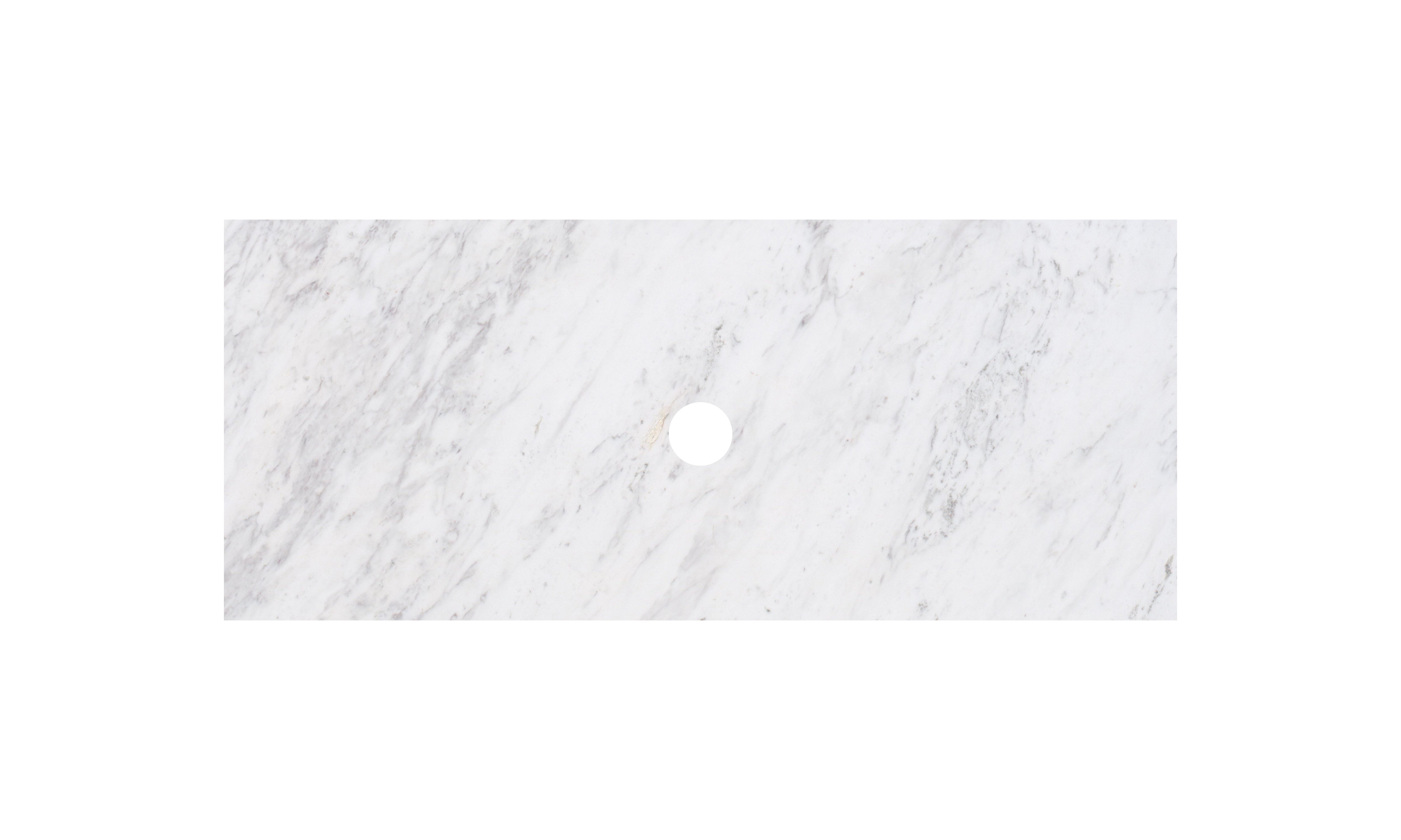 Lukka vanity top reference - LK-MCARW74-UTH; size, finish and drilling as selected.