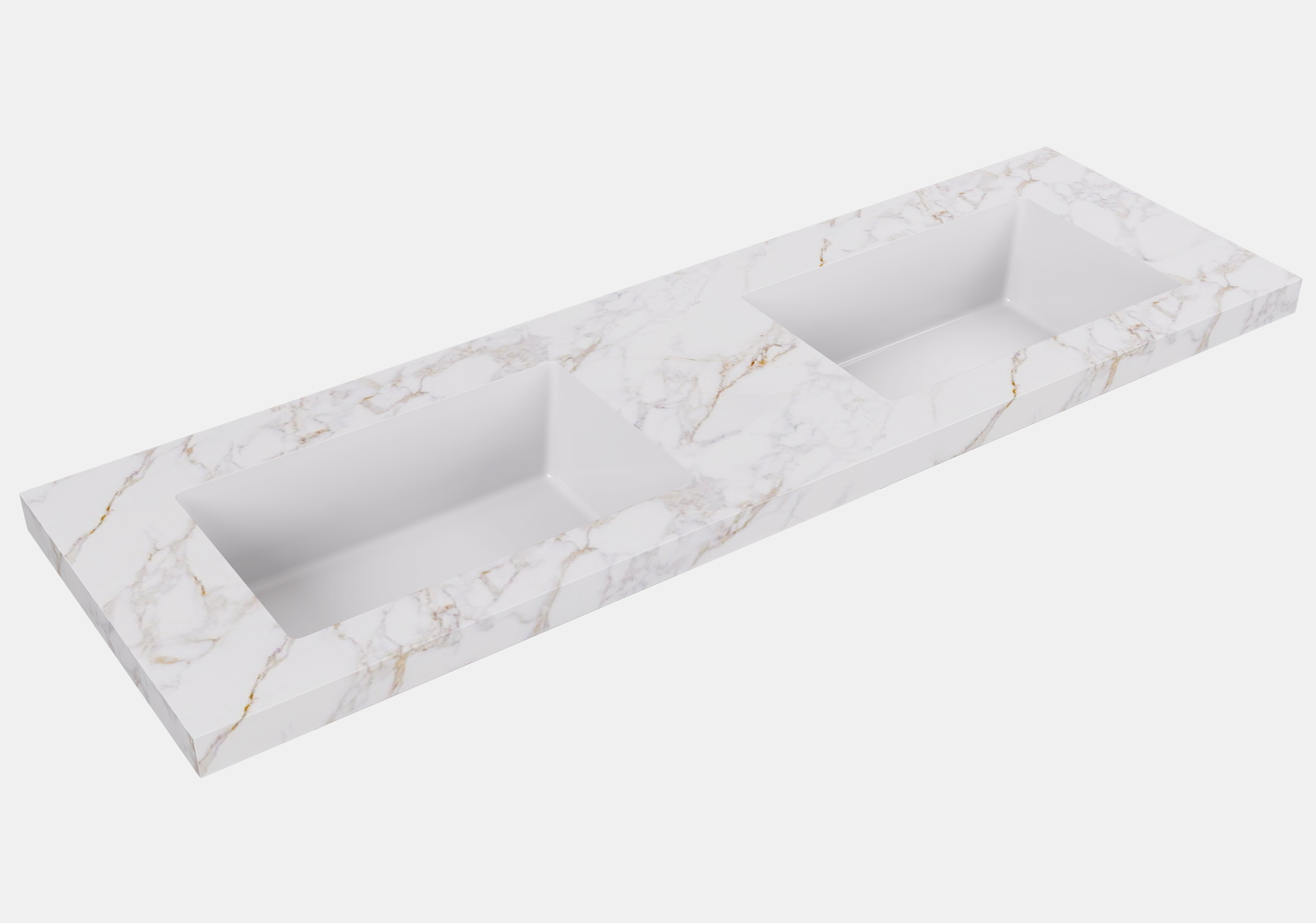 Lukka vanity top reference - LK-UCG154D-NTH, LK-UCG124D-NTH; size, finish and drilling as selected.