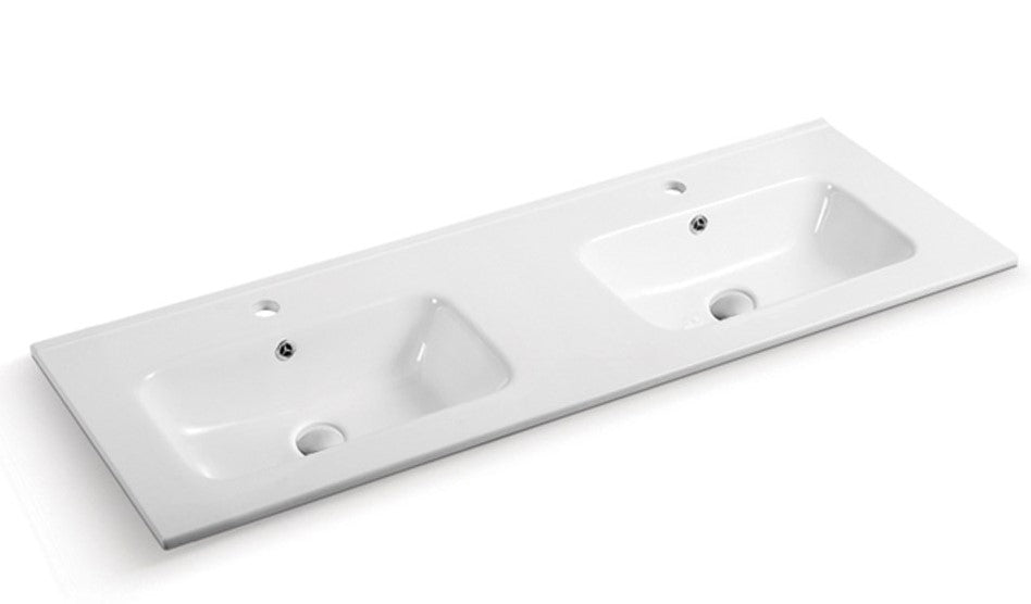 Lukka vanity top reference - LK-KC120D, LK-KC120D-MW; size, finish and drilling as selected.