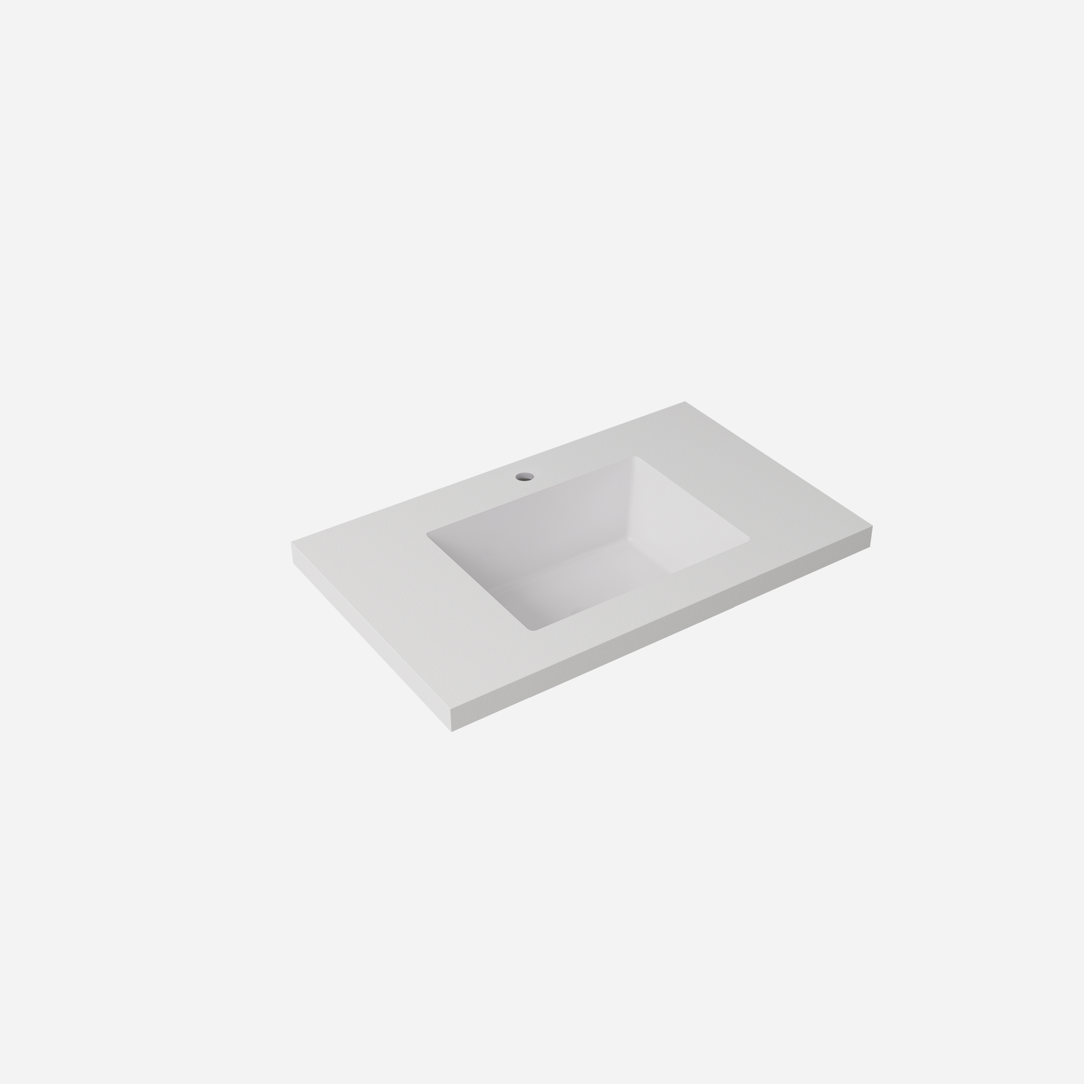 Lukka vanity top reference - LK-UBW64-TH, LK-UBW74-TH; size, finish and drilling as selected.