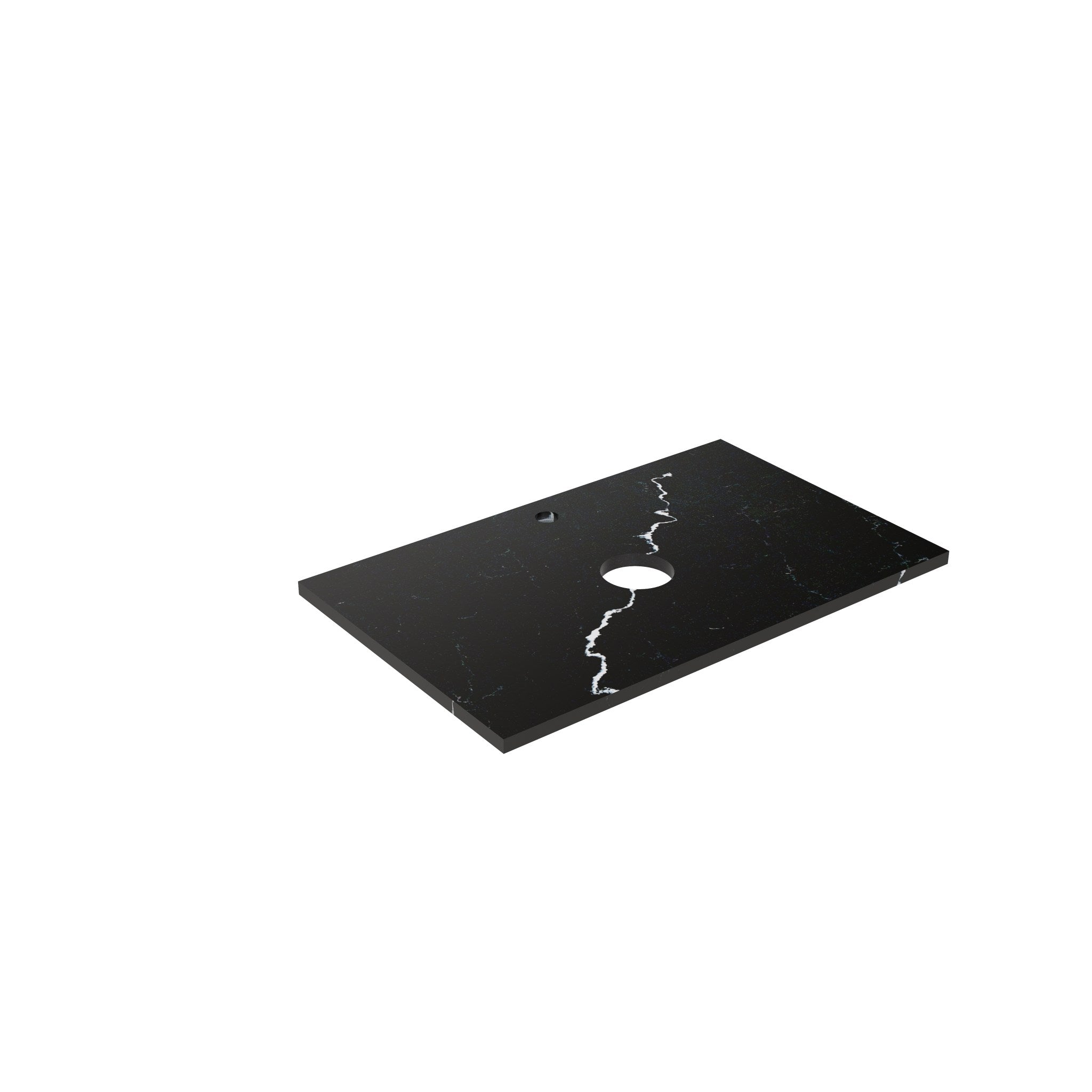 Lukka vanity top reference - LK-QCN74-UTH; size, finish and drilling as selected.