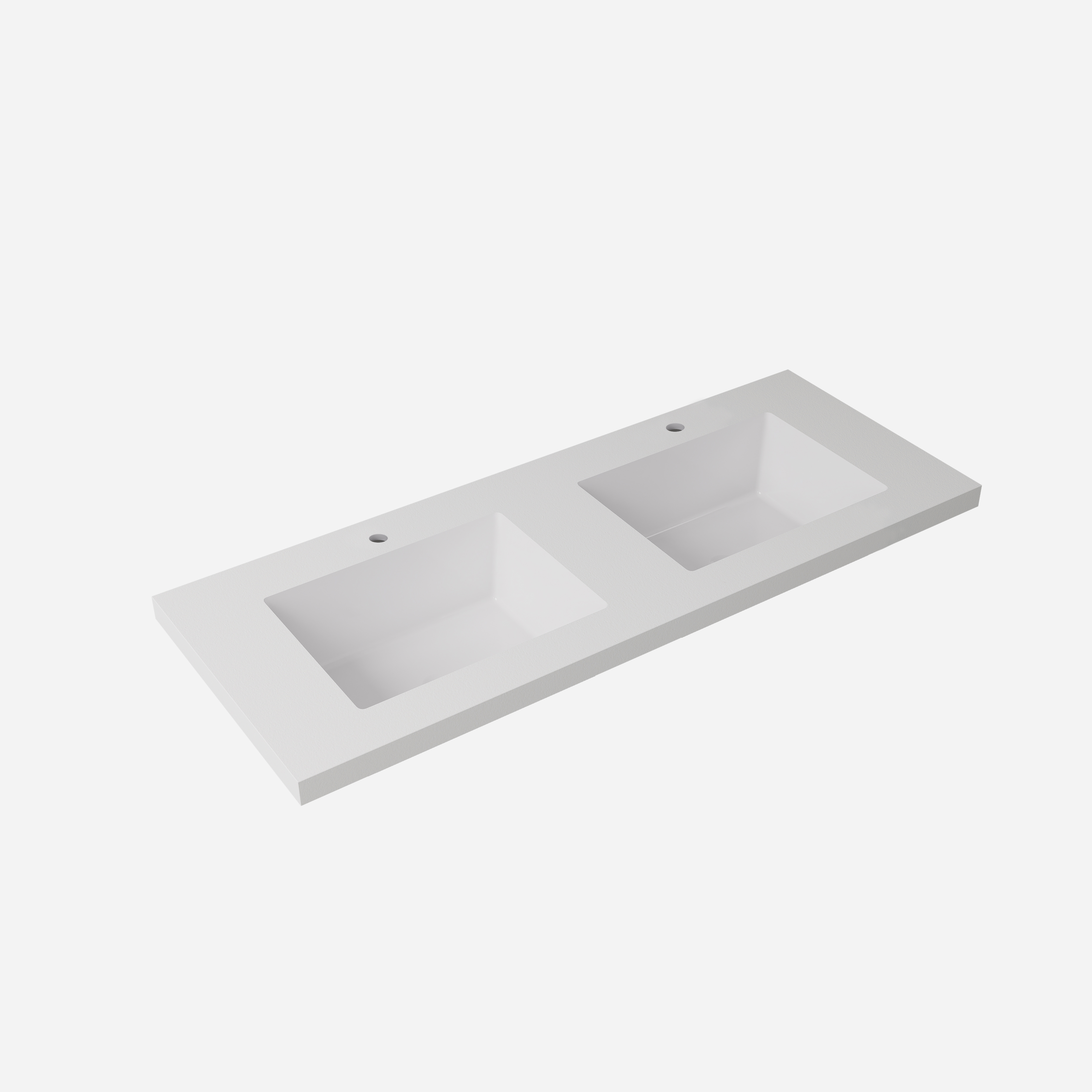 Lukka vanity top reference - LK-UBW124D-TH; size, finish and drilling as selected.