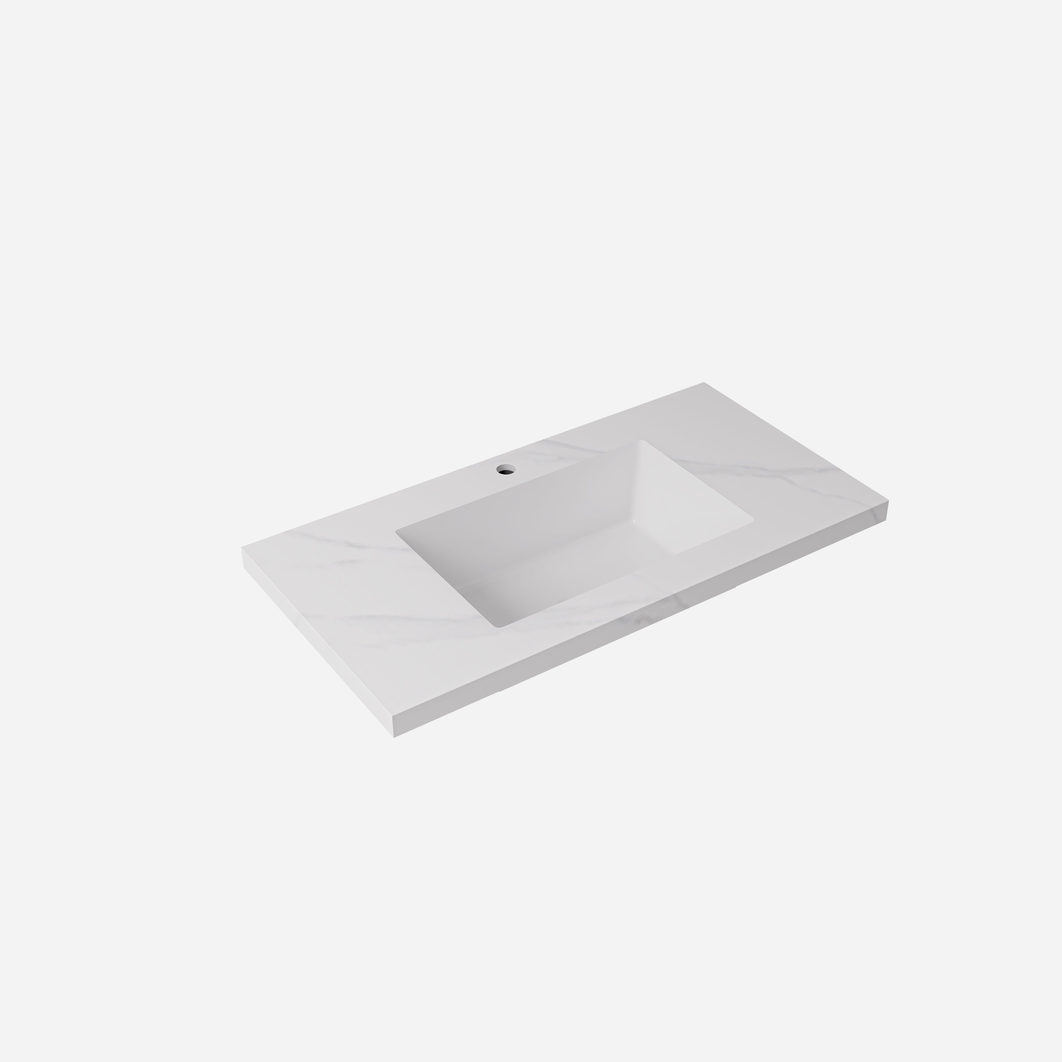 Lukka vanity top reference - LK-UCA94-TH; size, finish and drilling as selected.