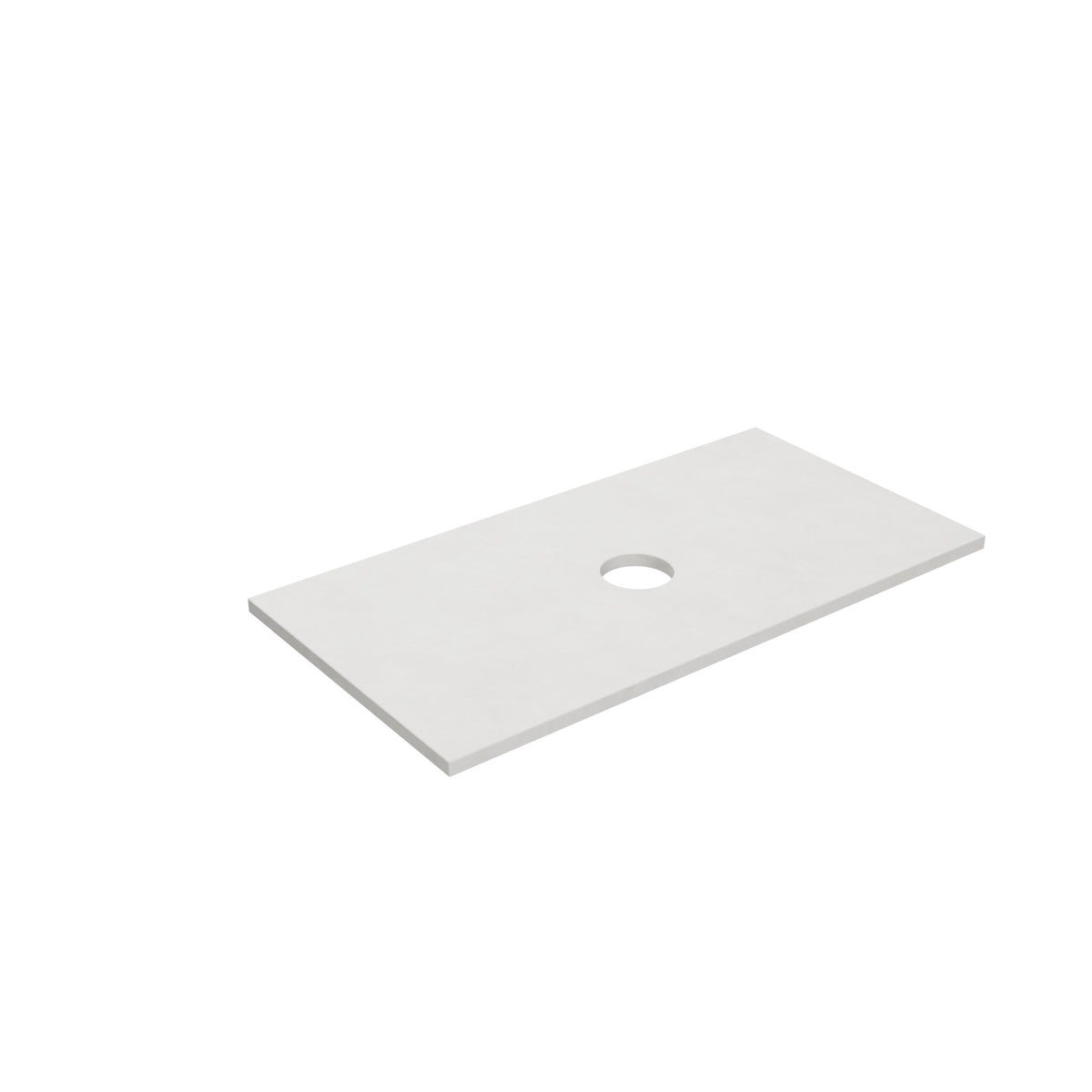 Lukka vanity top reference - LK-QBW124-UTH; size, finish and drilling as selected.
