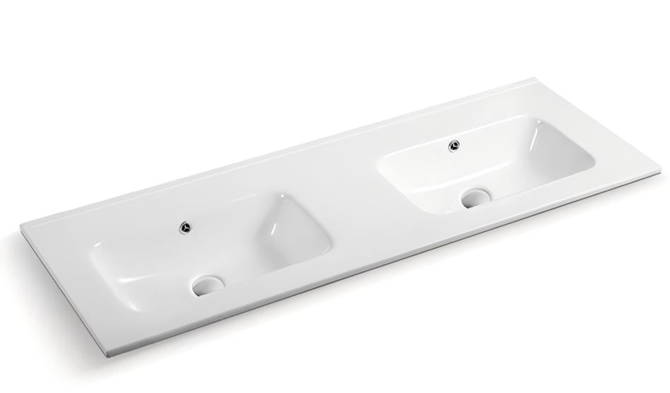 Lukka vanity top reference - LK-KC120D-NTH; size, finish and drilling as selected.