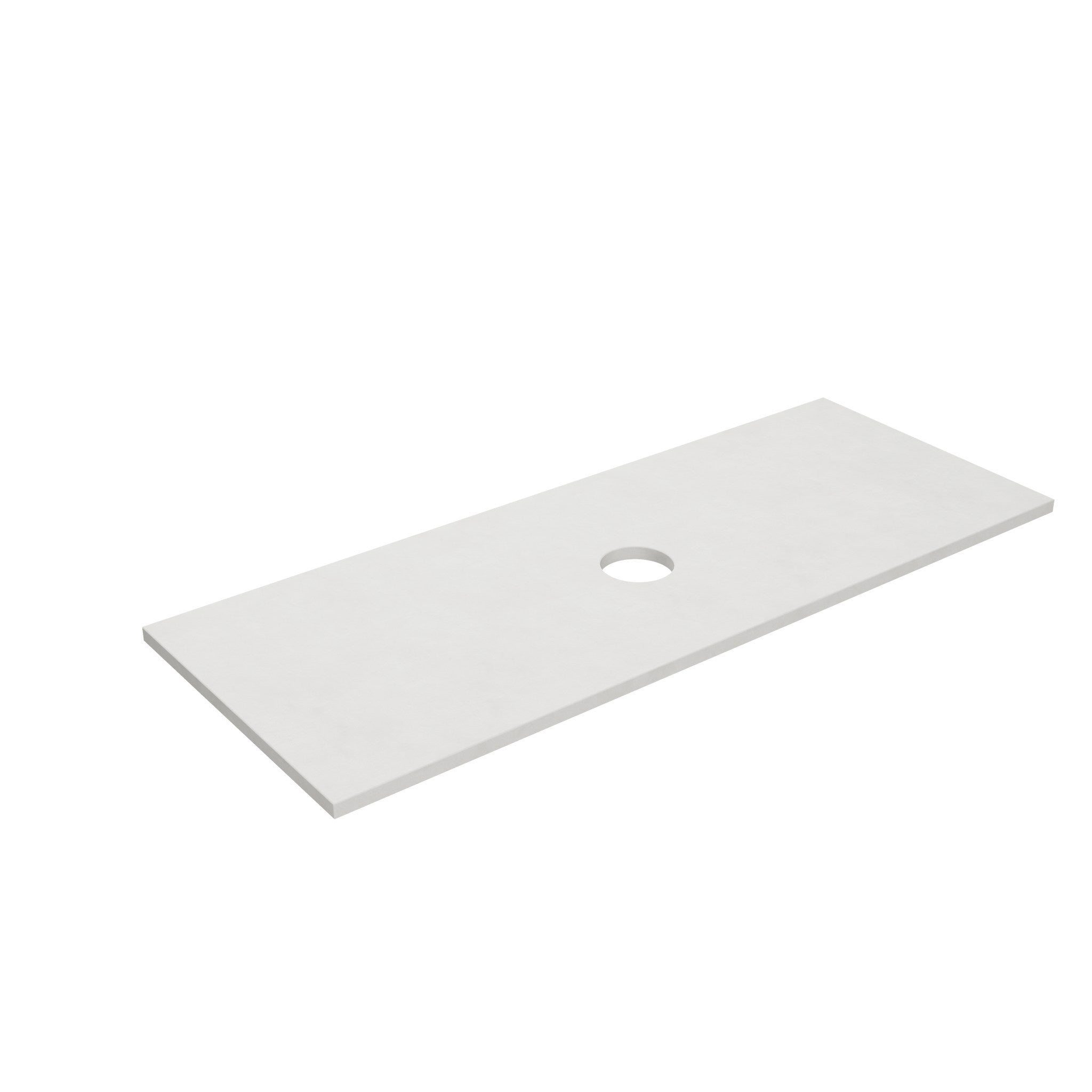 Lukka vanity top reference - LK-SBW124-UTH; size, finish and drilling as selected.