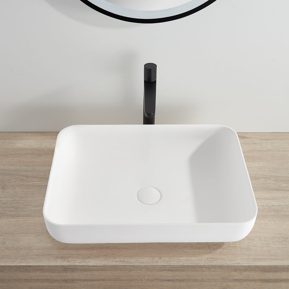 Lukka Kliff Solid Surface Above Counter Basin LK-SKA550-MW