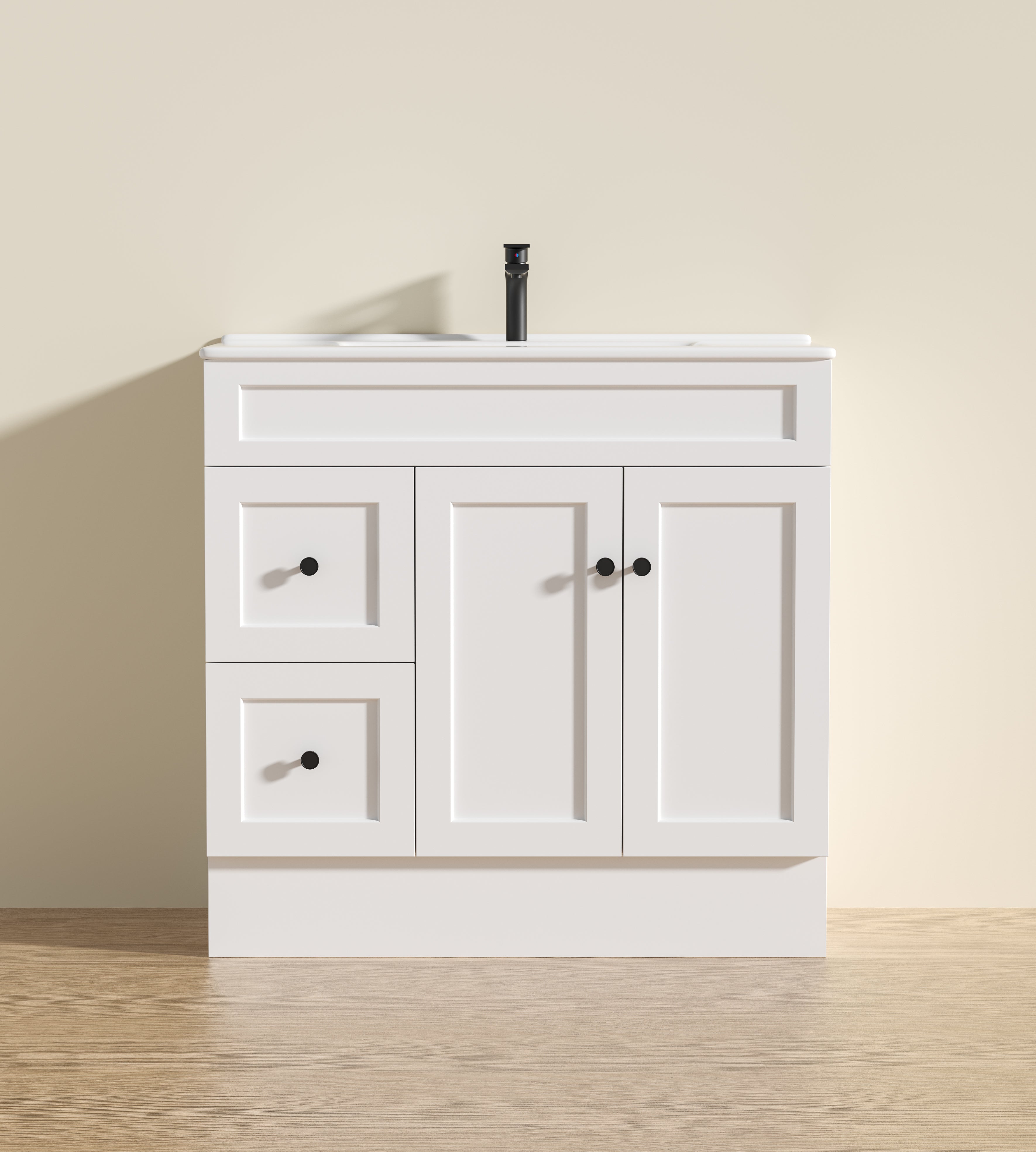 Lukka Harold Federation Free Standing Cabinet Matte White LK-FH94LL-MW