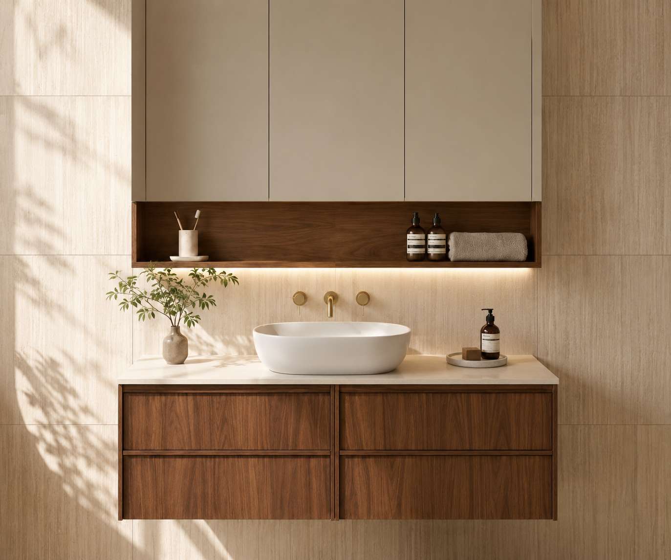 Lukka Ridgewood Modern Wall Hung Plywood Cabinet LK-MR1200W-MO Single Bowl Only