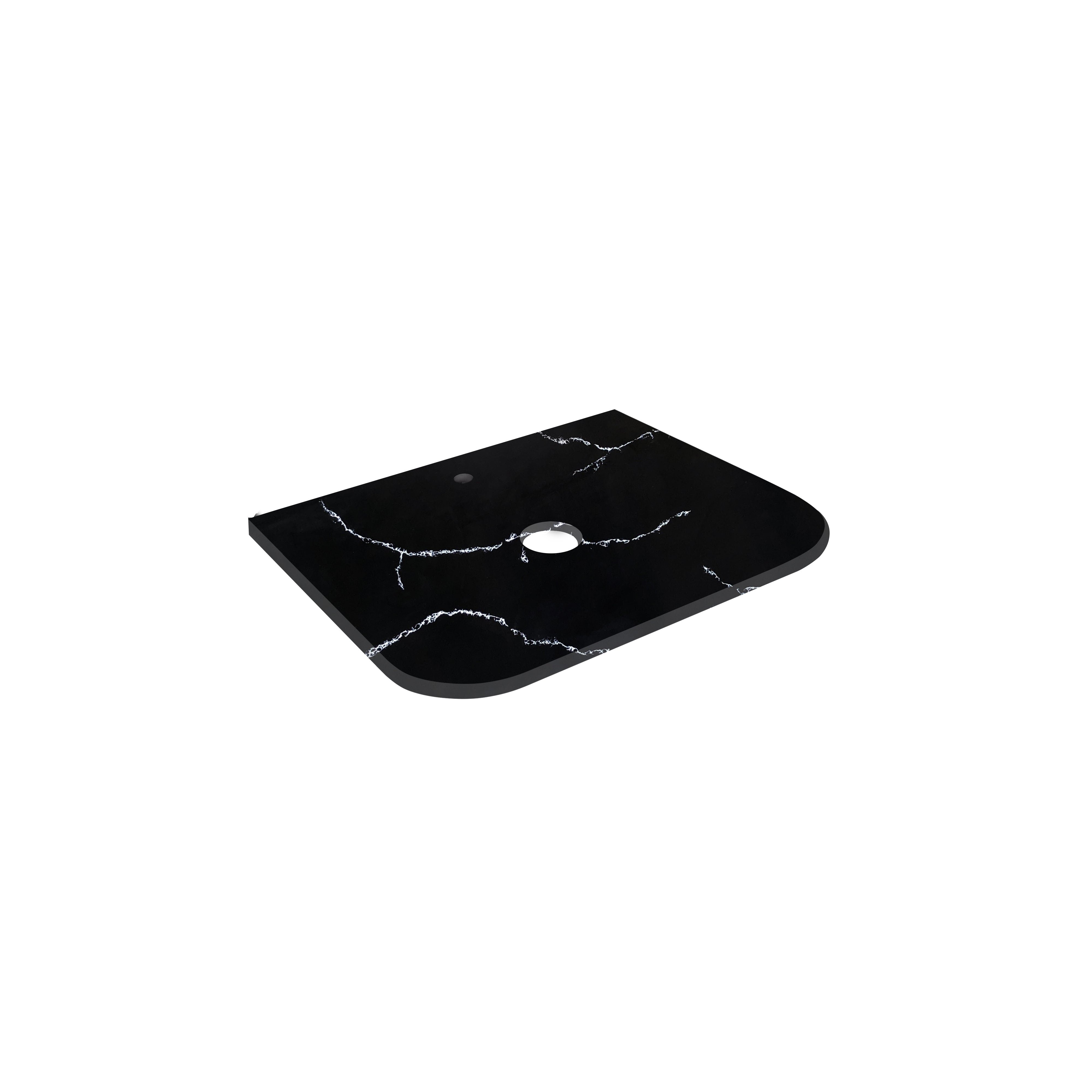 Calacatta Night Solid Surface Stone Top - Curve LK-SCN-CV - LK-SCN65CV-UTH - Semi Drill