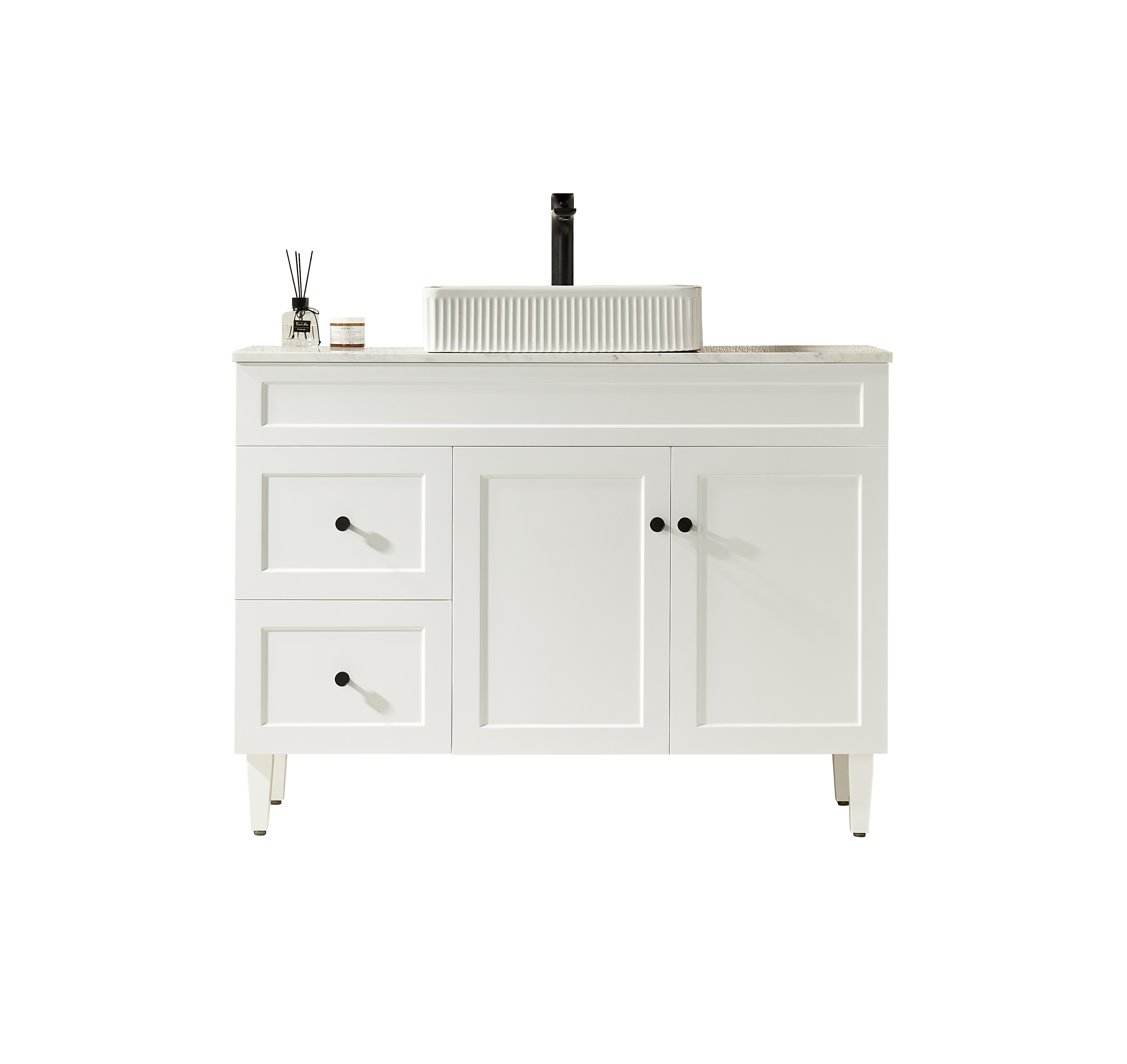 Lukka Harold Federation Free Standing Cabinet Matte White LK-FH124LL-MW